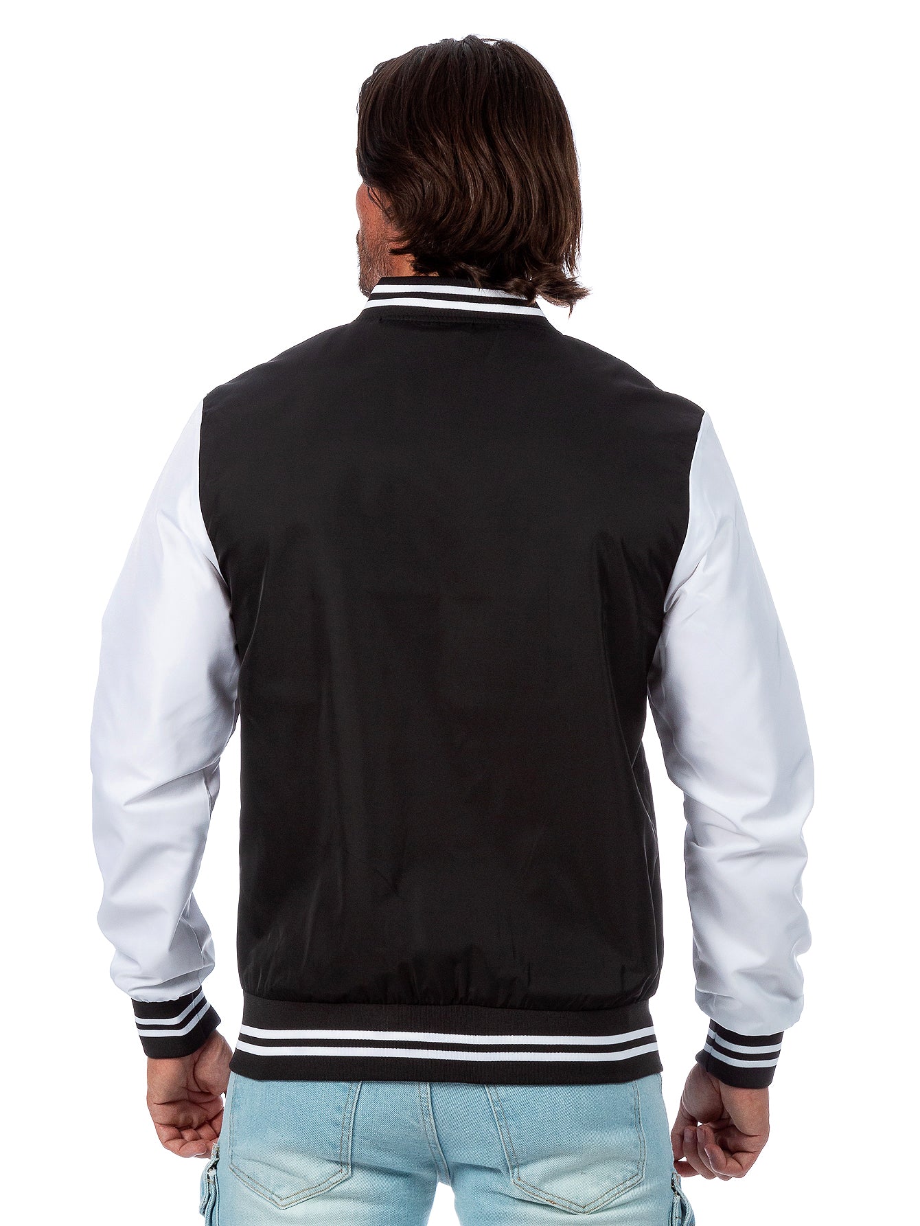 Chamarra Beisbolera Para Hombre Con Bolsillos