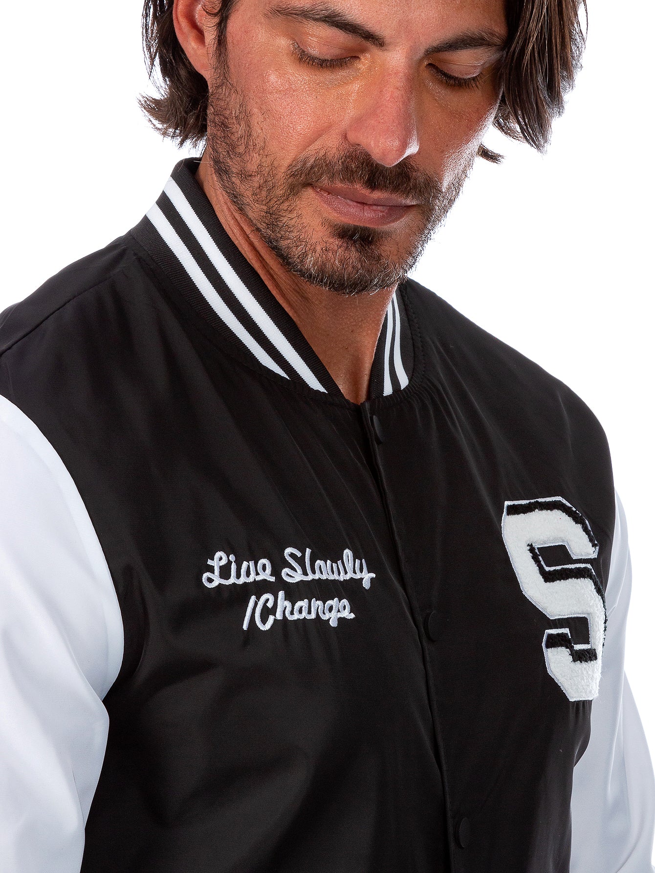 Chamarra Beisbolera Para Hombre Con Bolsillos