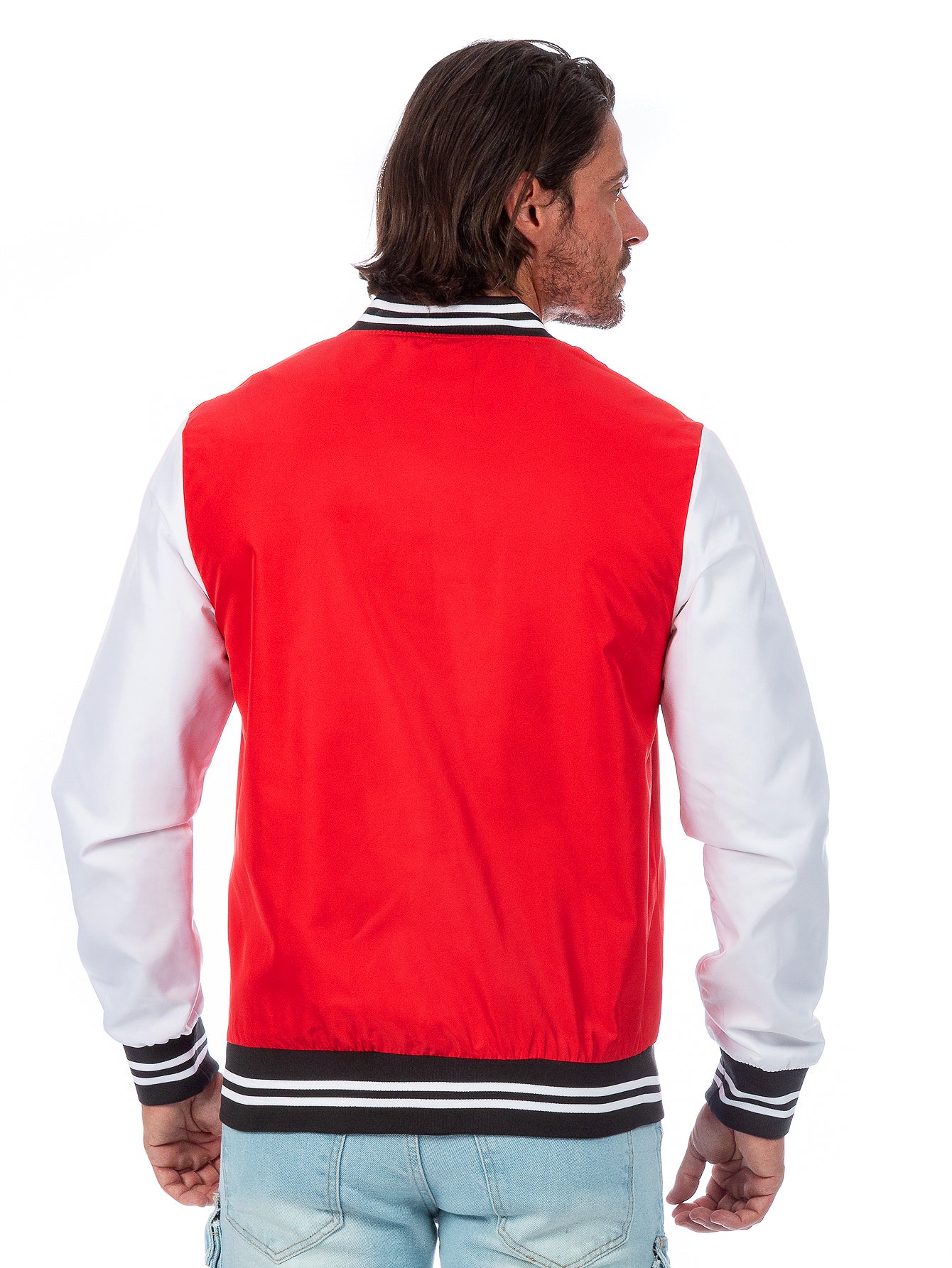 Chamarra Beisbolera Para Hombre Con Bolsillos