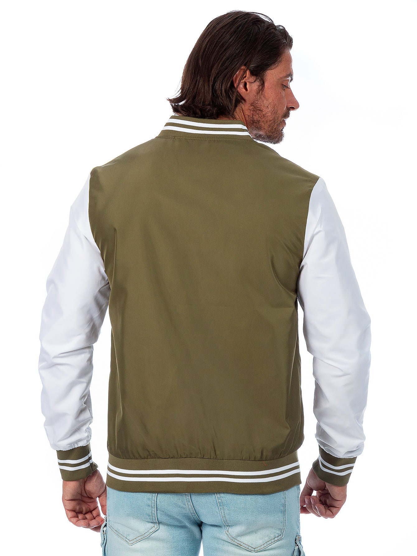 Chamarra Beisbolera Para Hombre Con Bolsillos