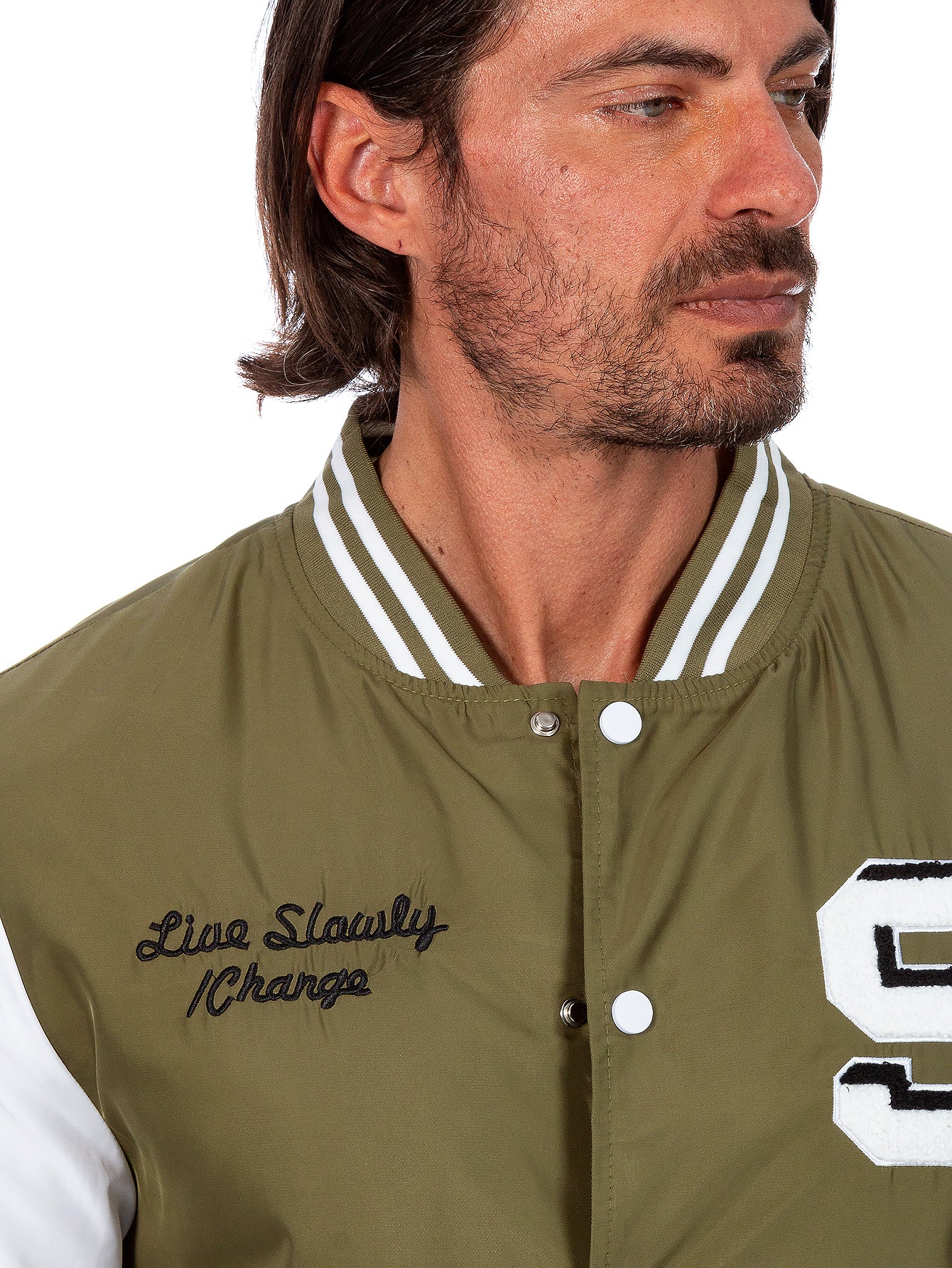 Chamarra Beisbolera Para Hombre Con Bolsillos