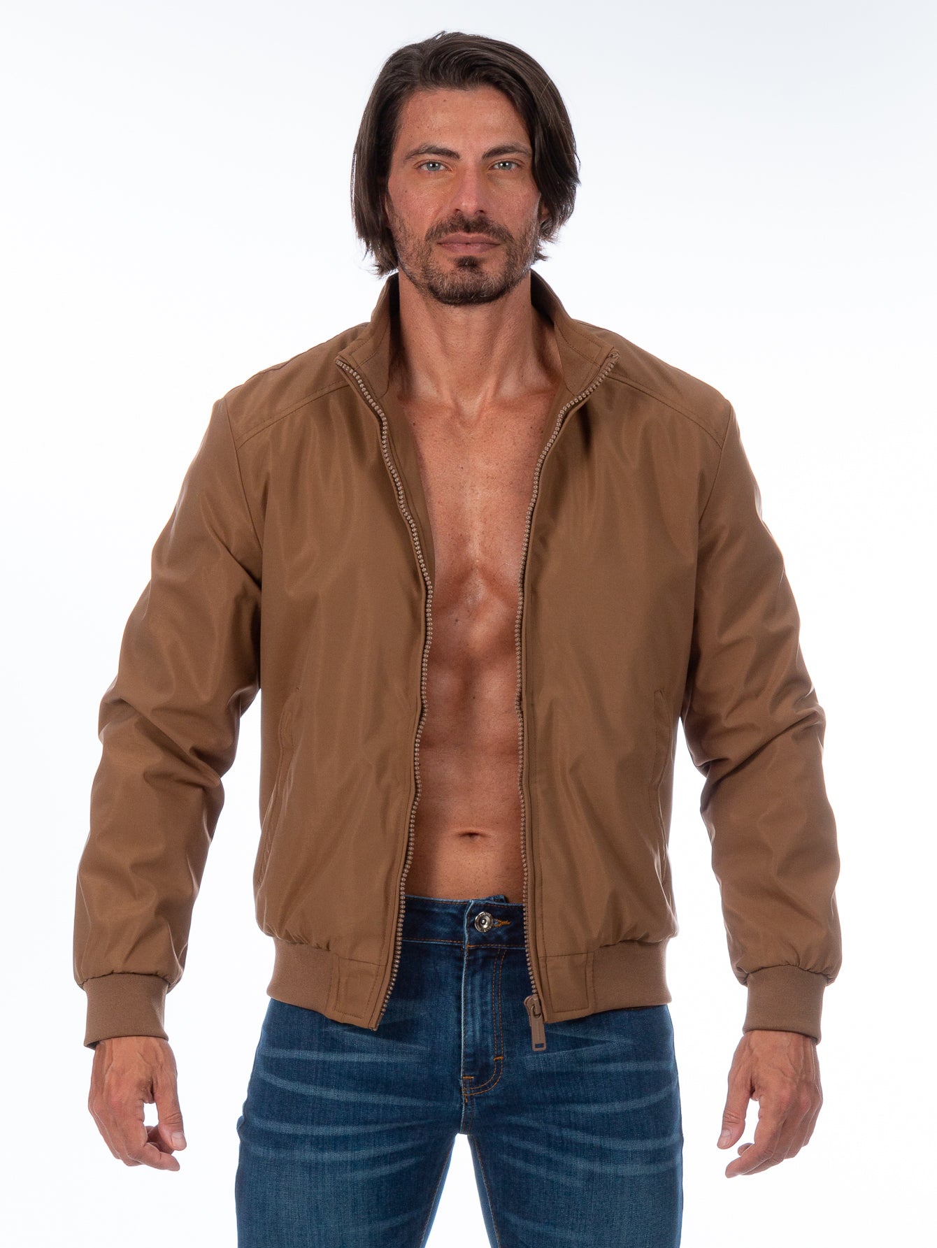 Chamarra Hombre Impermeable Forro De Peluche Con Bolsillos