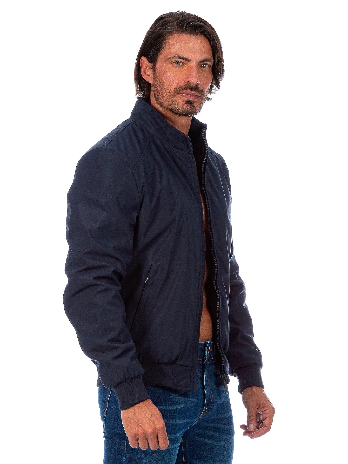 Chamarra Hombre Impermeable Forro De Peluche Con Bolsillos