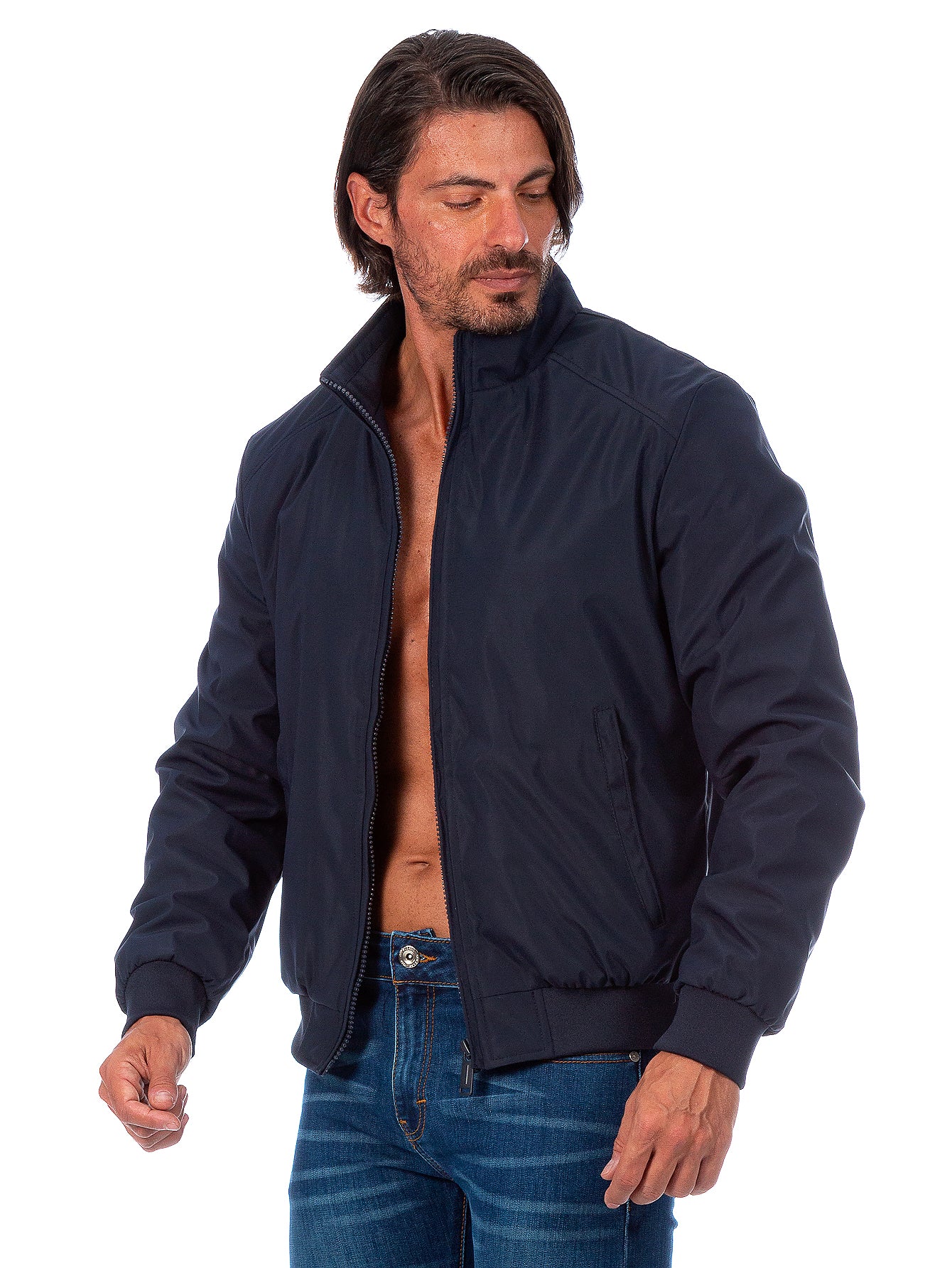 Chamarra Hombre Impermeable Forro De Peluche Con Bolsillos