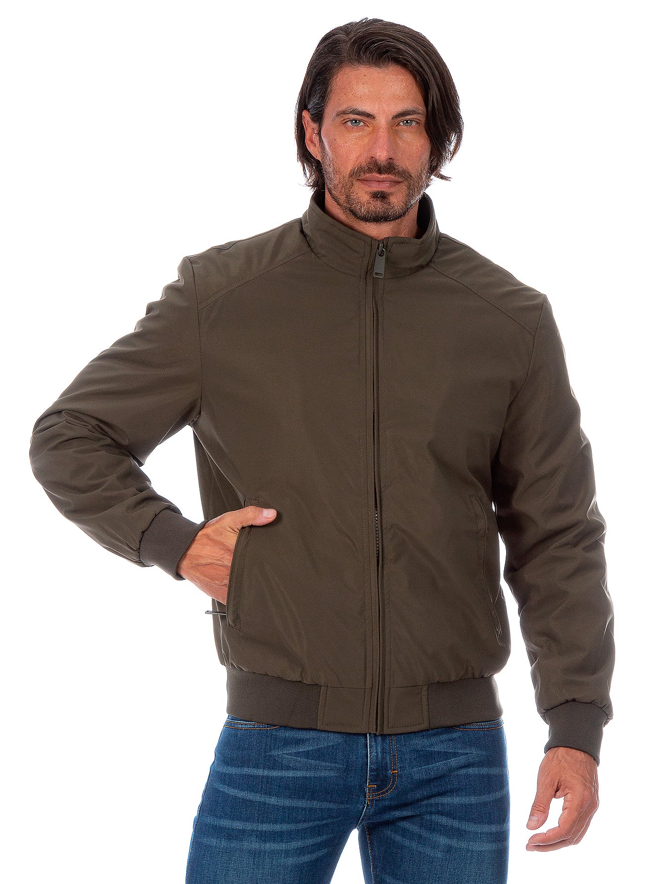 Chamarra Hombre Impermeable Forro De Peluche Con Bolsillos