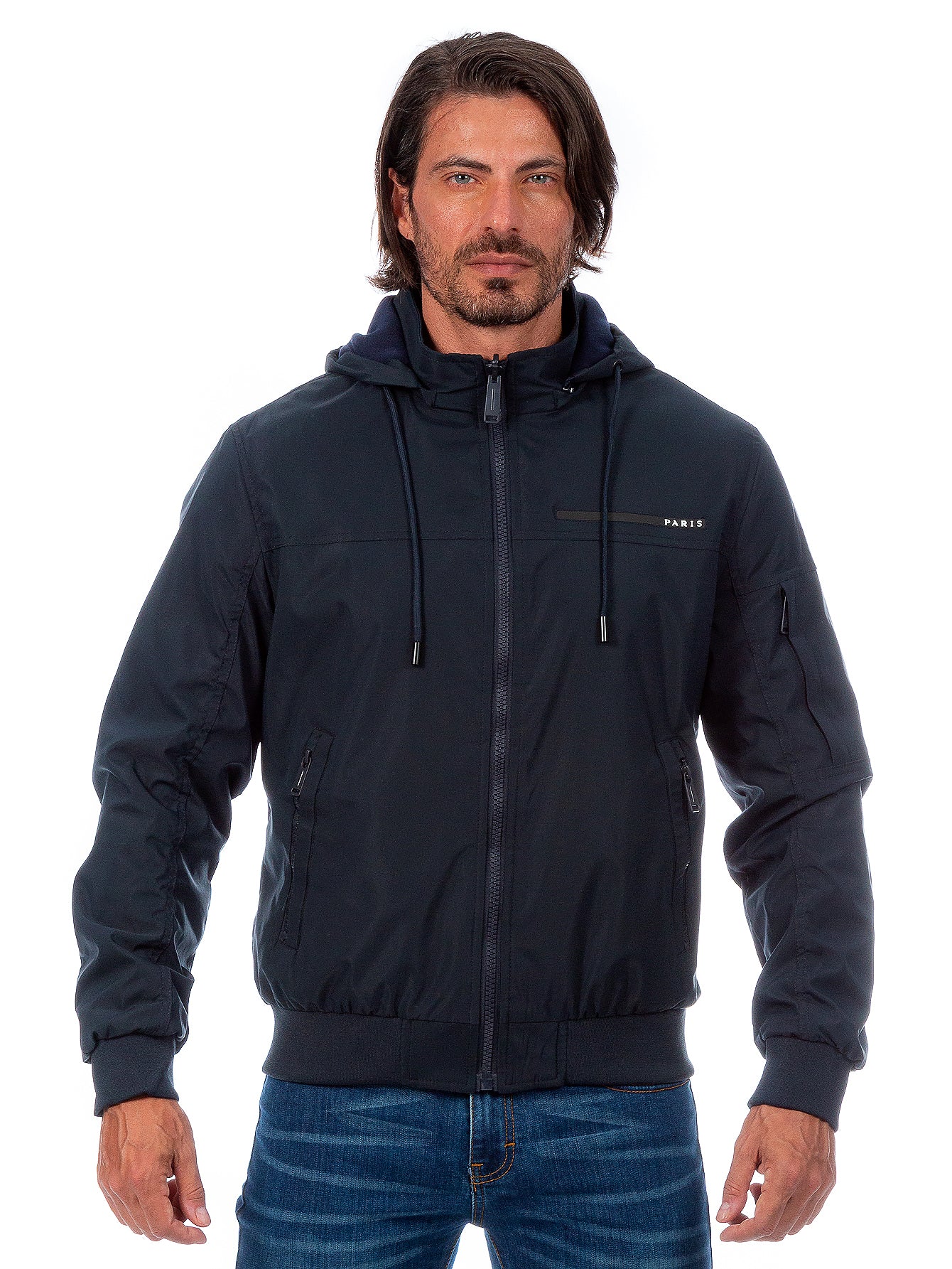 Chamarra Reversible Para Hombre Con Capucha Desmontable