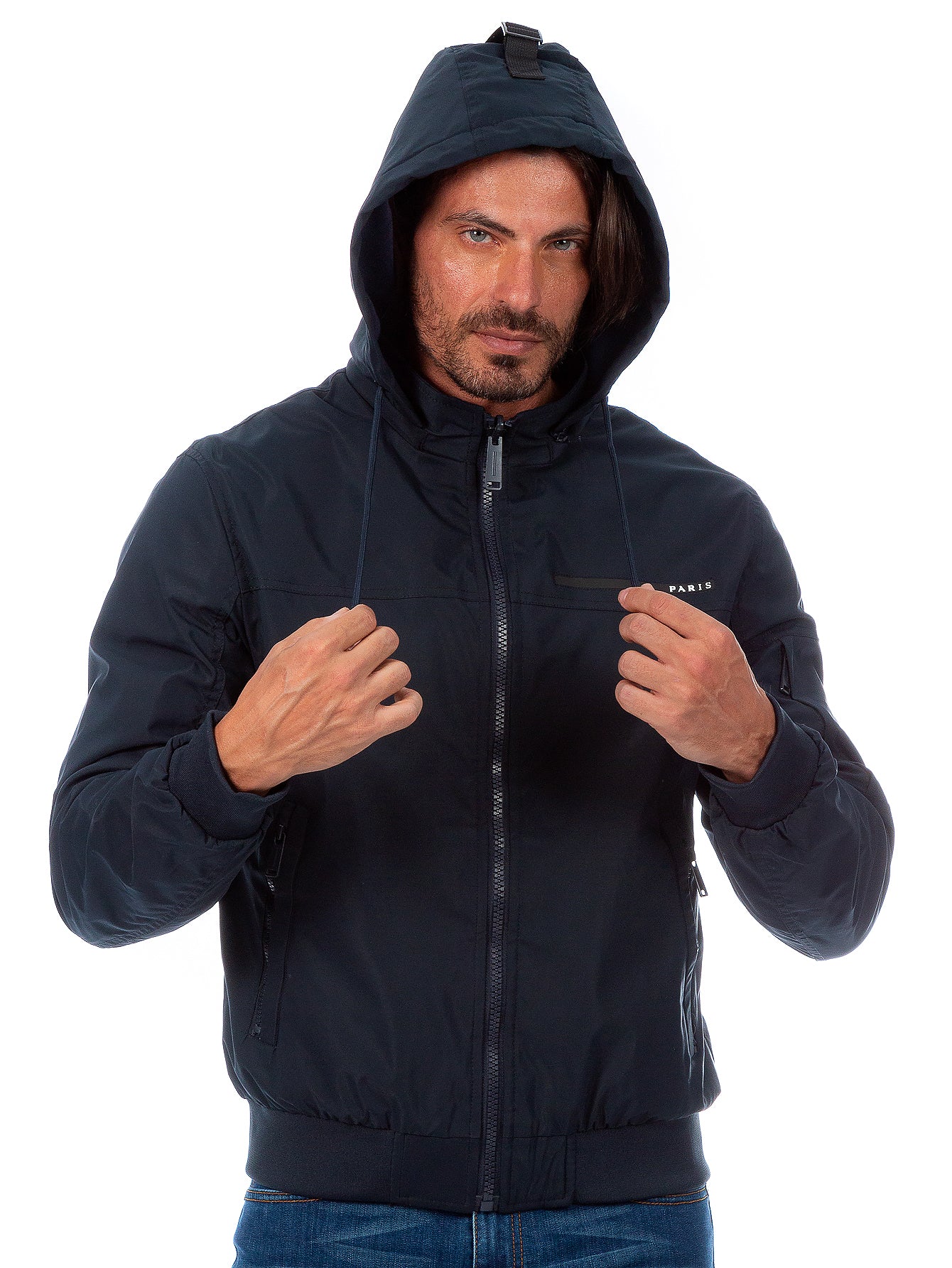 Chamarra Reversible Para Hombre Con Capucha Desmontable