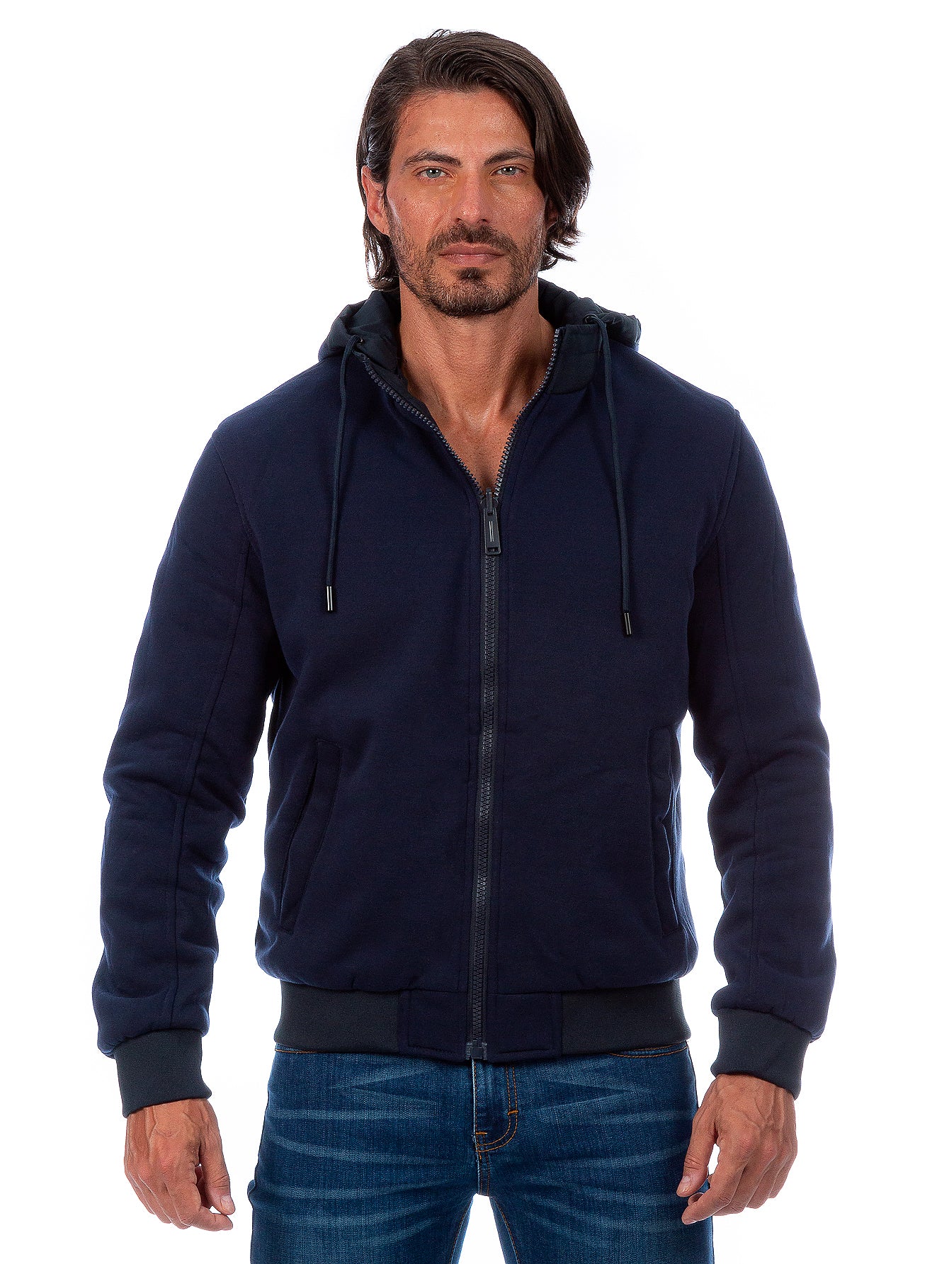 Chamarra Reversible Para Hombre Con Capucha Desmontable