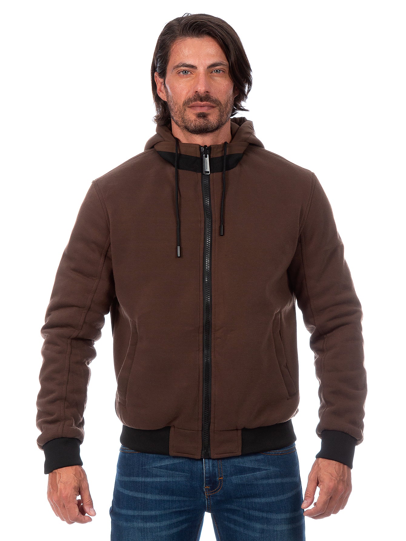 Chamarra Reversible Para Hombre Con Capucha Desmontable