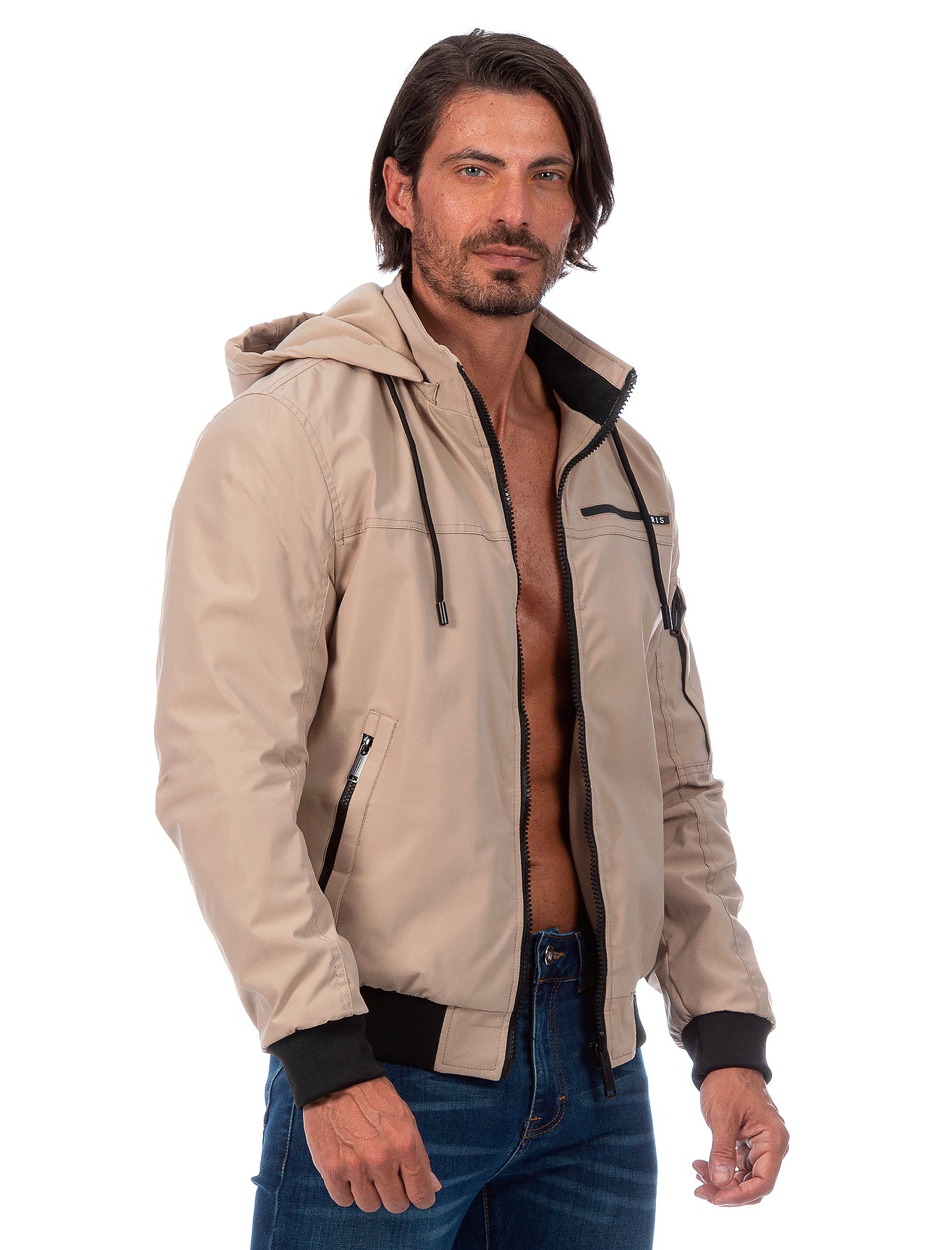 Chamarra Reversible Para Hombre Con Capucha Desmontable