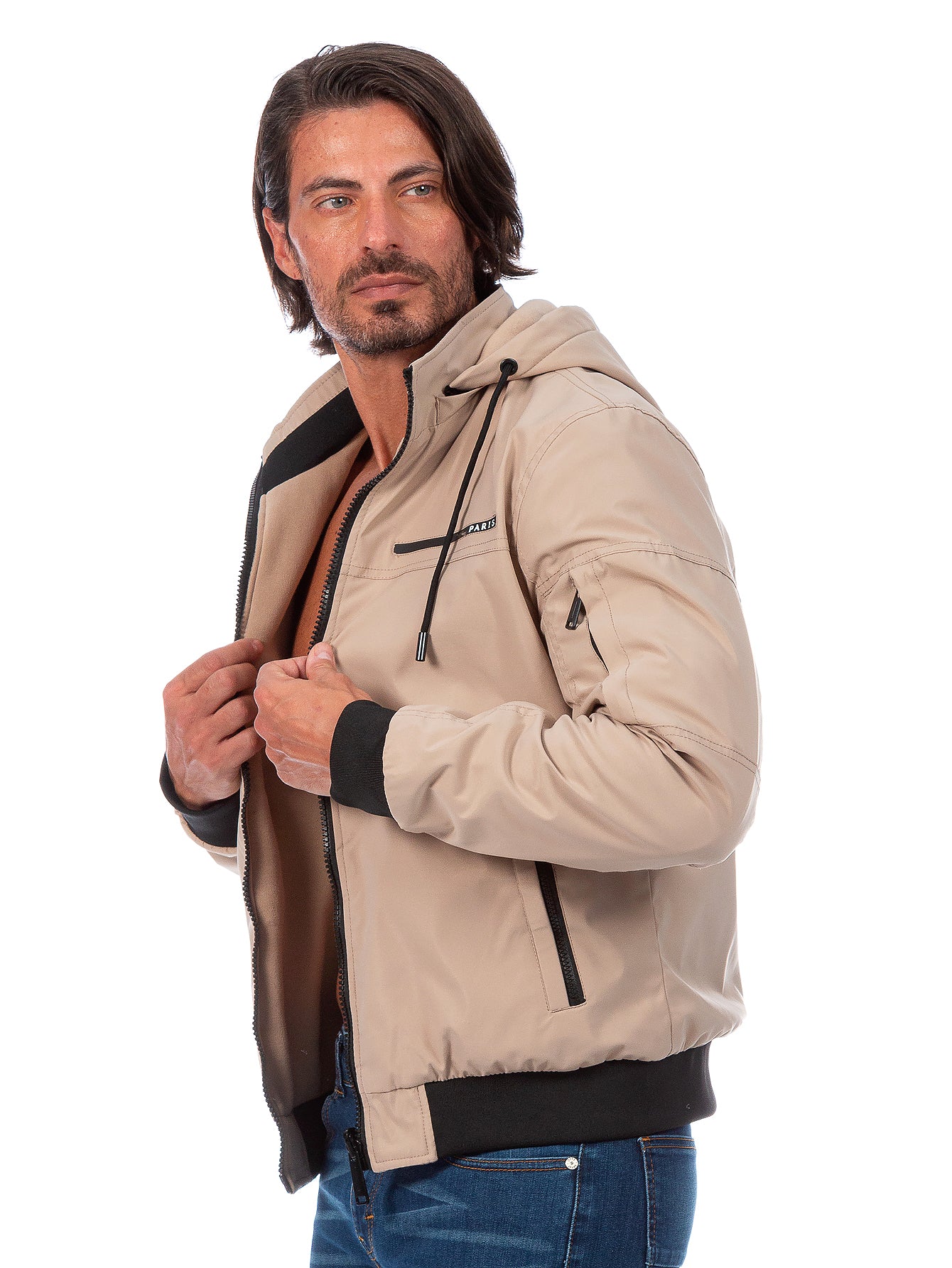 Chamarra Reversible Para Hombre Con Capucha Desmontable