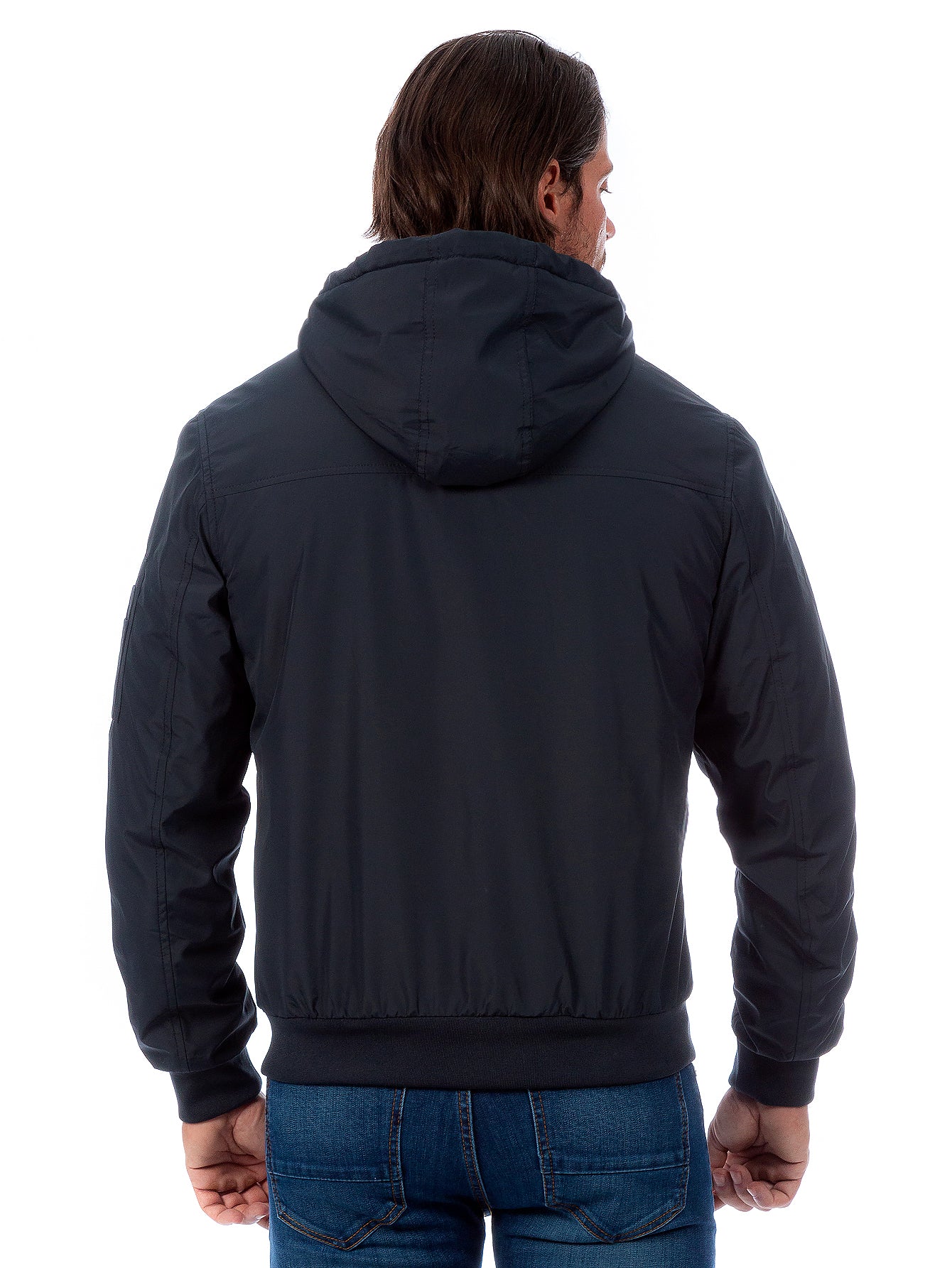 Chamarra Hombre Capucha Desmontable Forro De Peluche