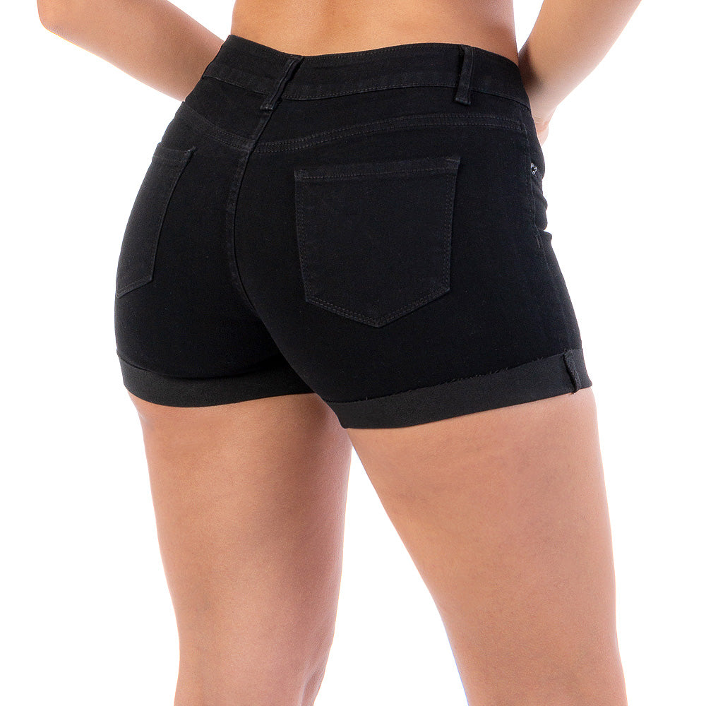 Short Mezclilla Stretch Mujer Con Botones