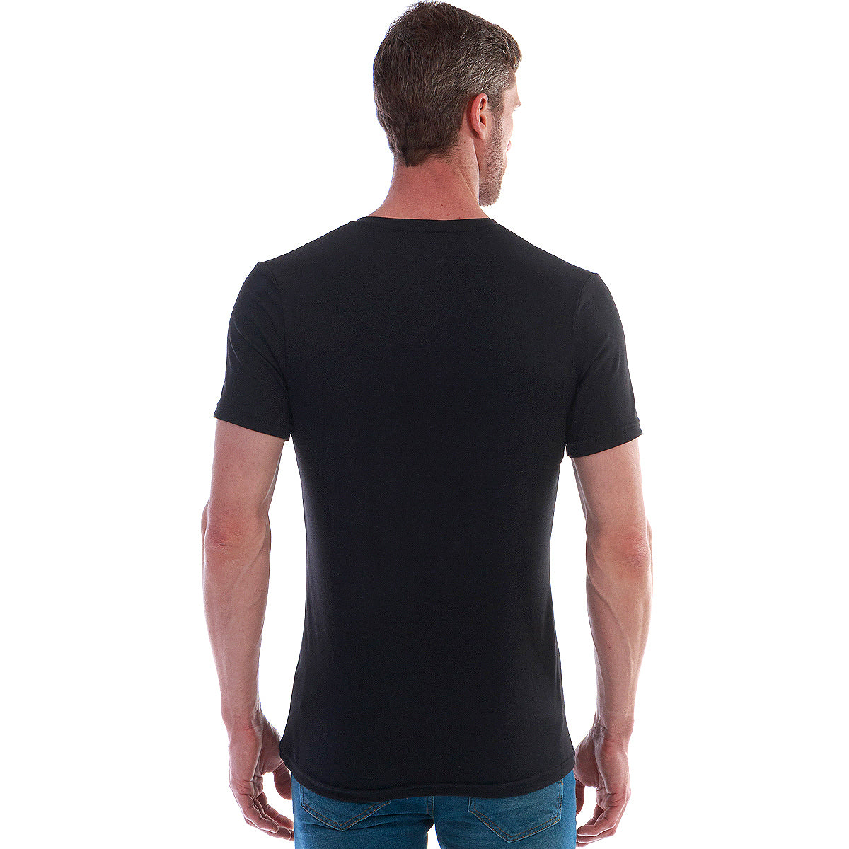 Playera Cuello En V Hombre Manga Corta Básica