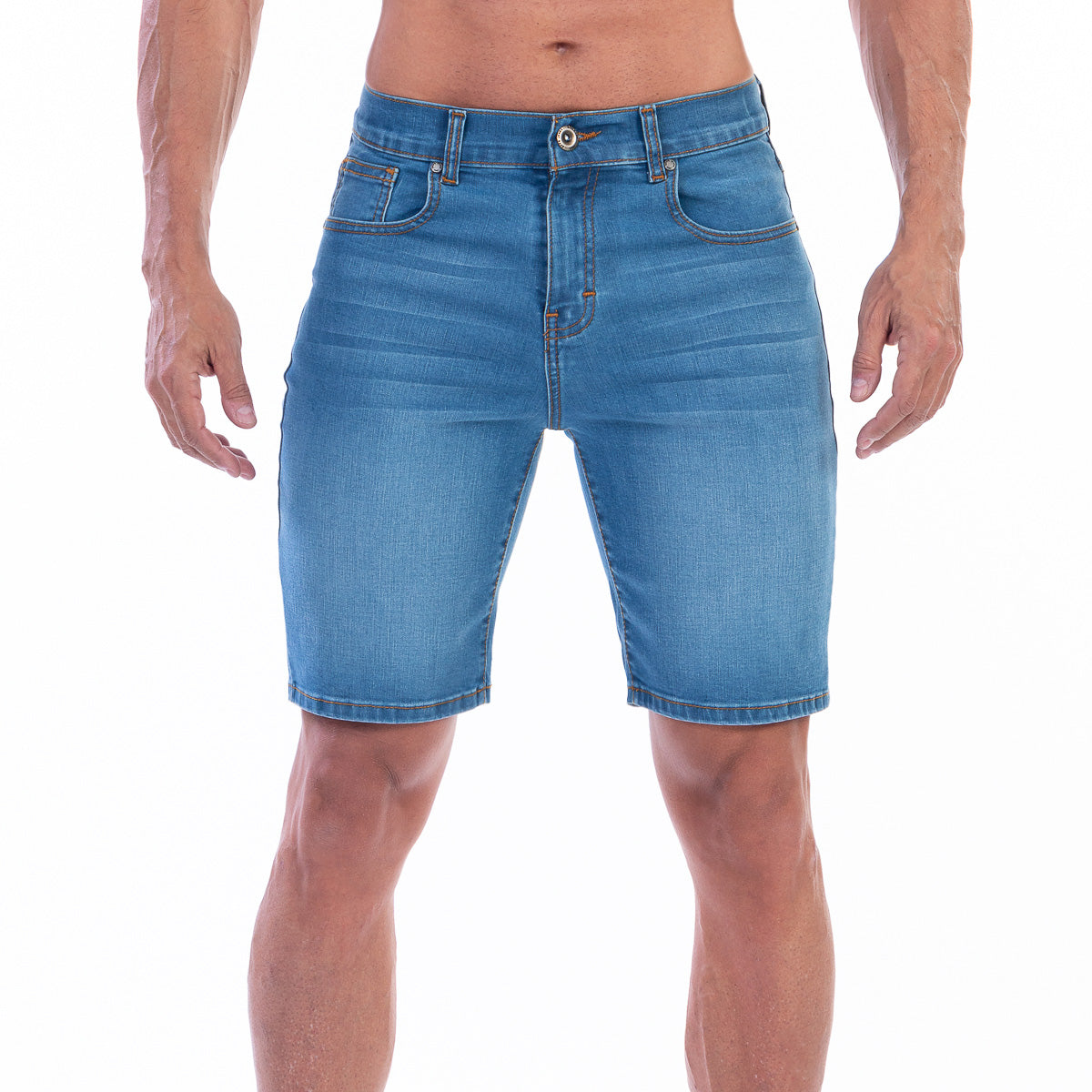 Bermuda Mezclilla Stretch Hombre Slim Fit