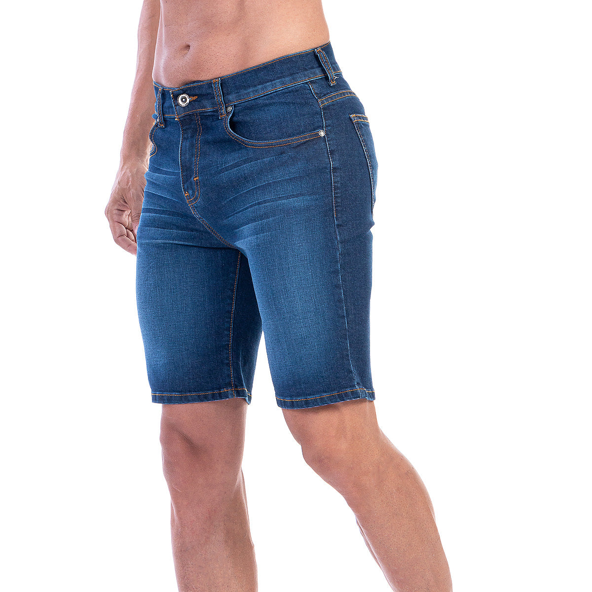 Bermuda Mezclilla Stretch Hombre Slim Fit