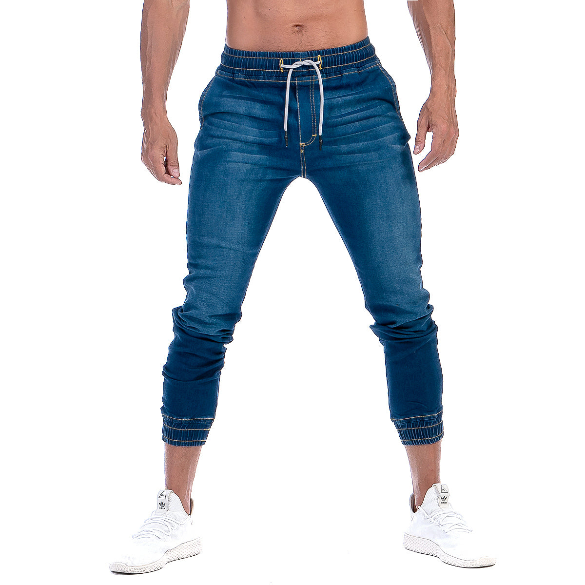 Pantalón Jogger Mezclilla Stretch Hombre Con Bolsillos