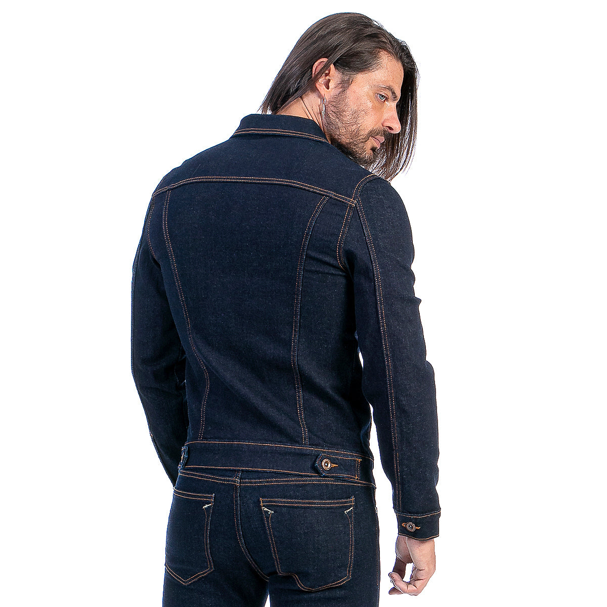 Chamarra Mezclilla Stretch Hombre Con Bolsillos 16 Baños