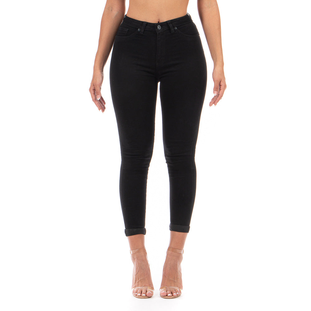 Pantalón Mezclilla Stretch Mujer Con Dobladillo