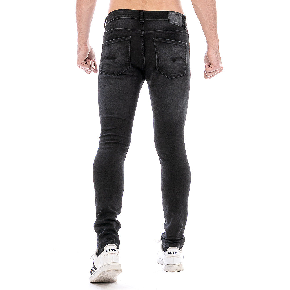 Pantalón Mezclilla Stretch Hombre Black Rocket Destrucción