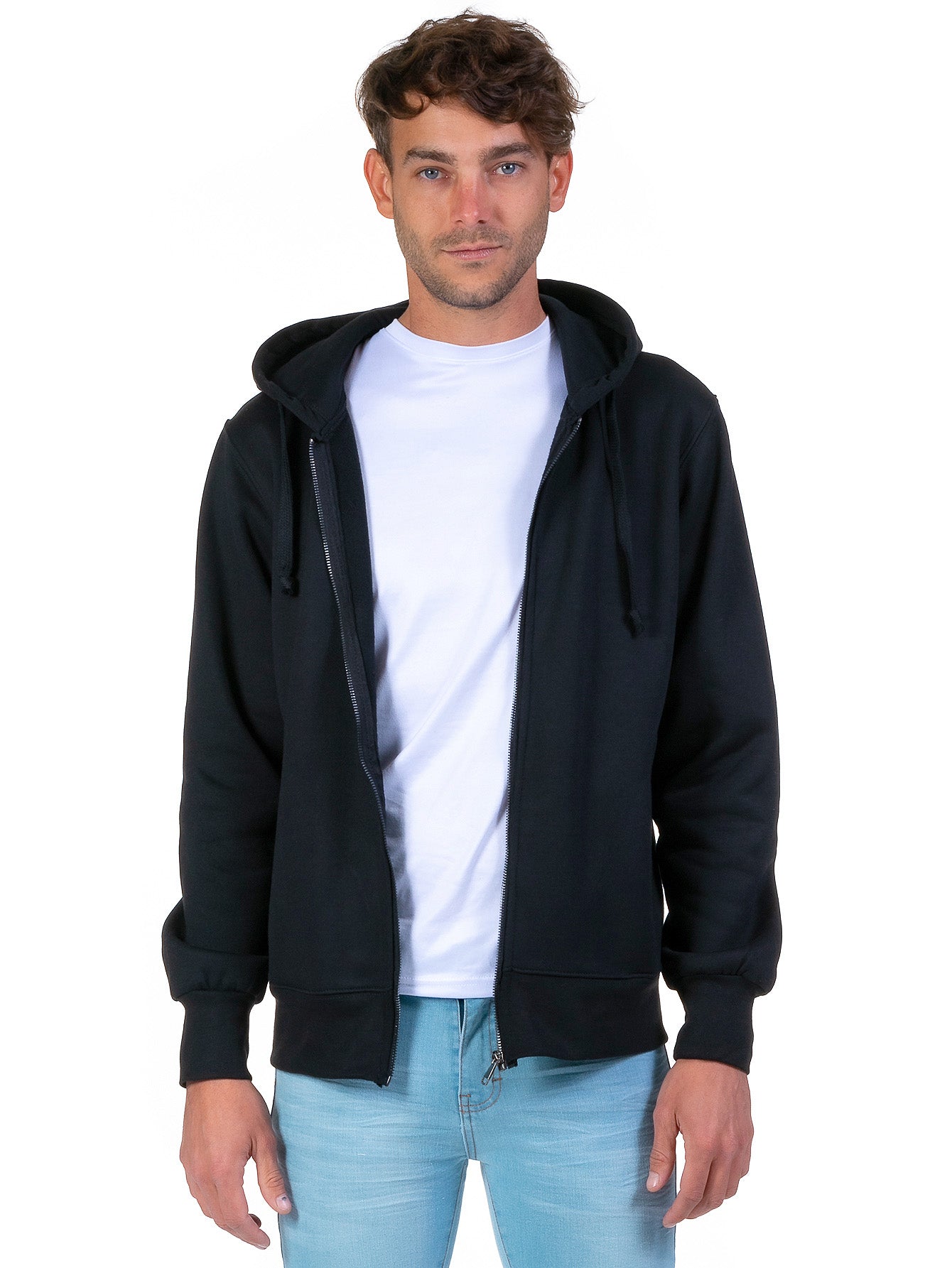 Sudadera Abierta Para Hombre Con Cierre Metálico