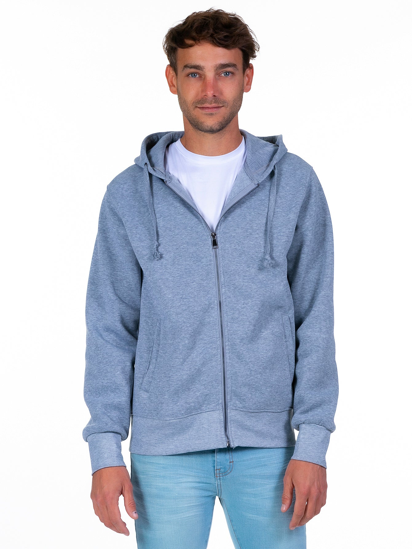 Sudadera Abierta Para Hombre Con Cierre Metálico