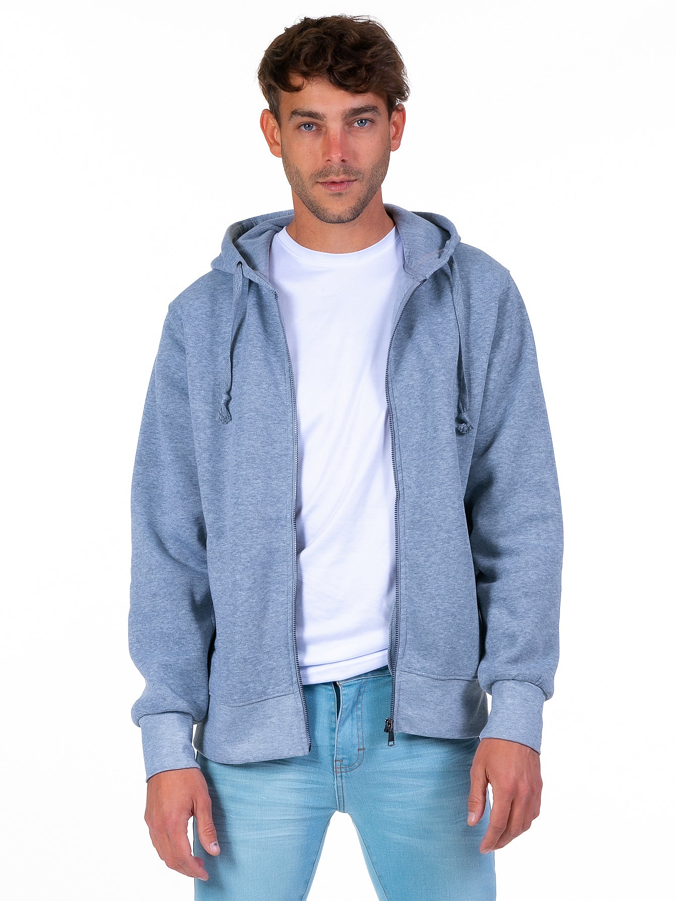 Sudadera Abierta Para Hombre Con Cierre Metálico