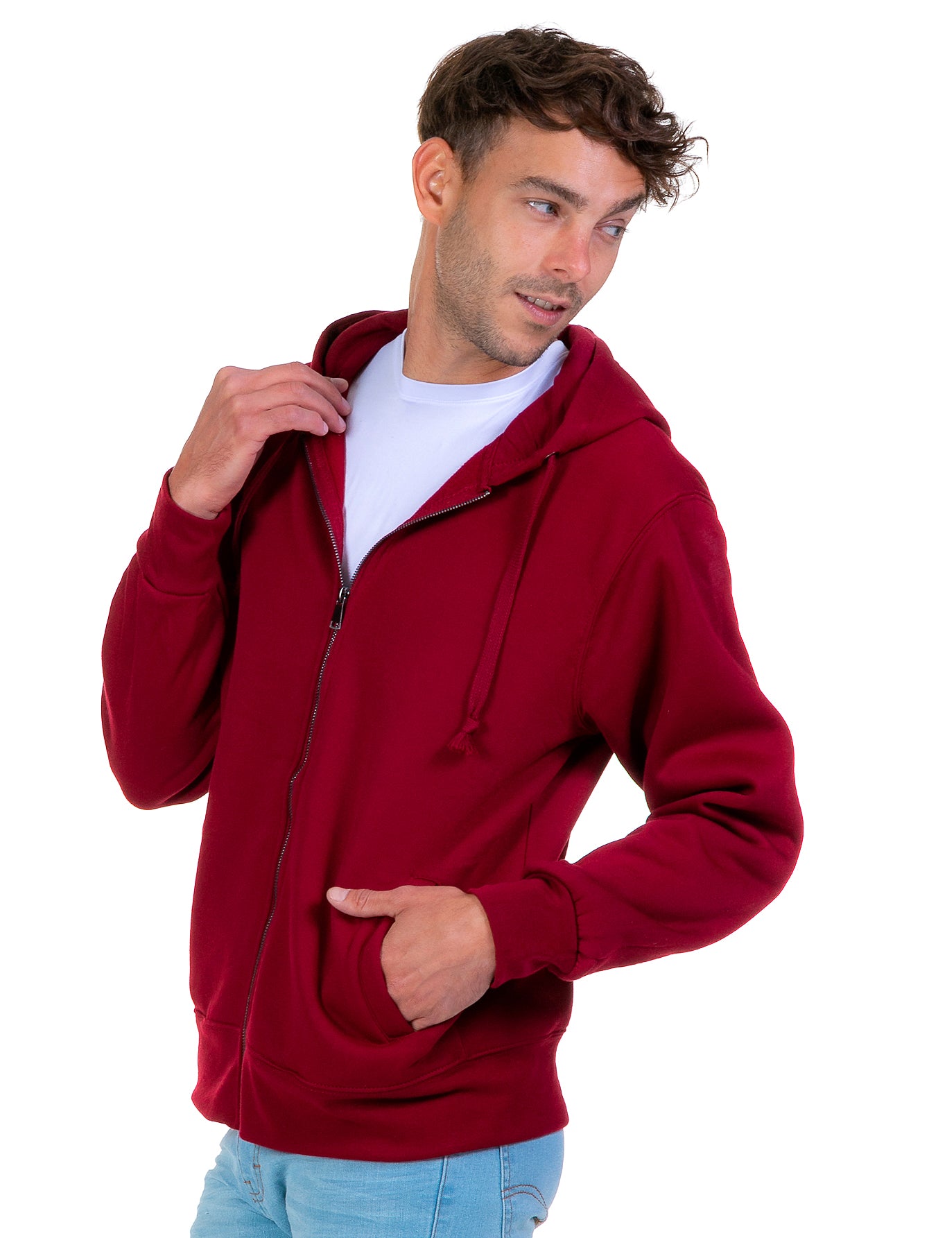 Sudadera Abierta Para Hombre Con Cierre Metálico