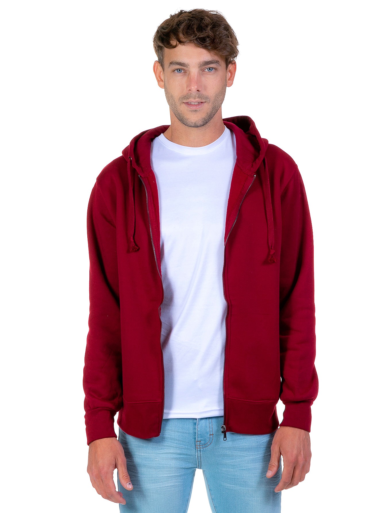 Sudadera Abierta Para Hombre Con Cierre Metálico