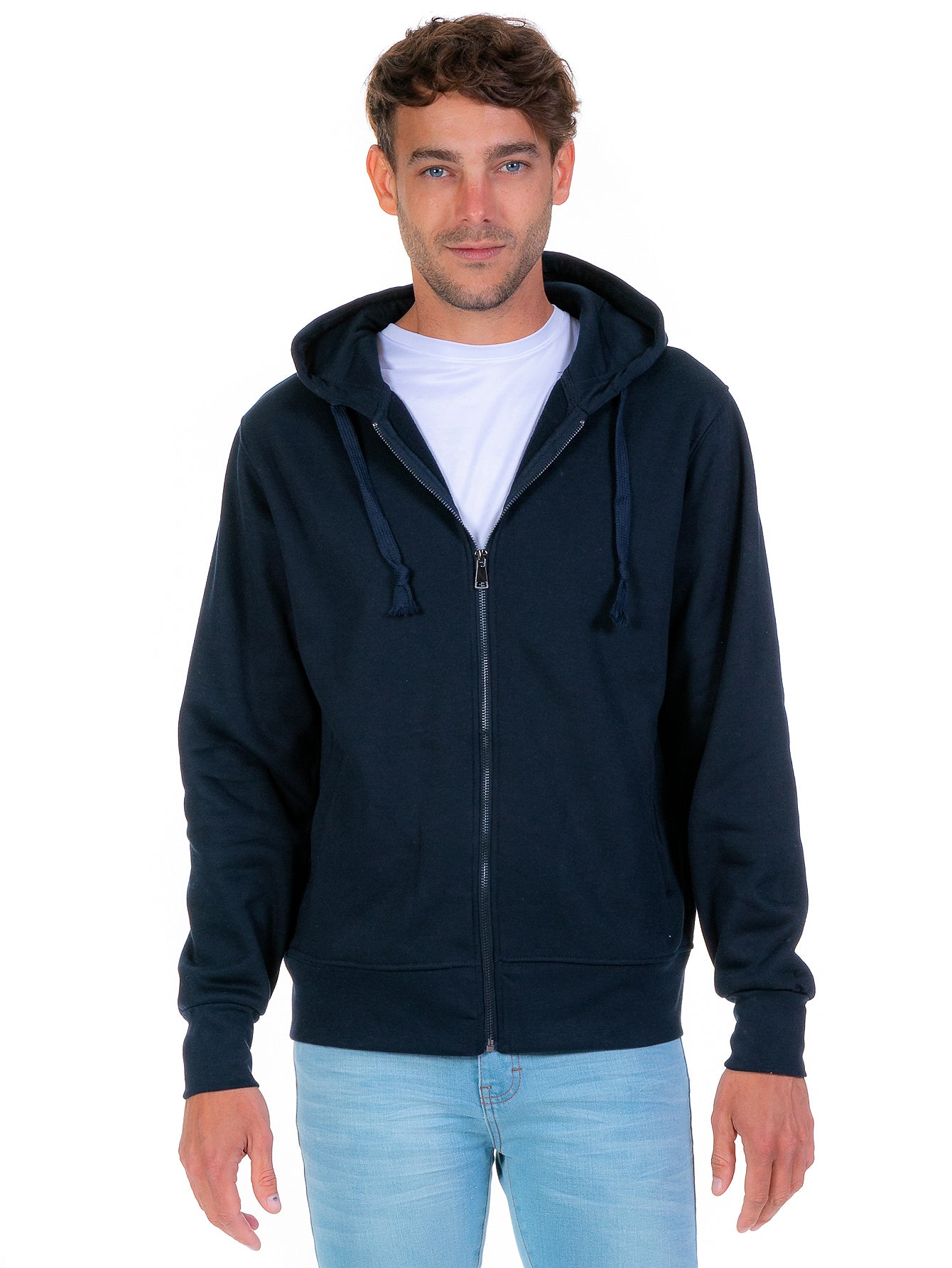 Sudadera Abierta Para Hombre Con Cierre Metálico