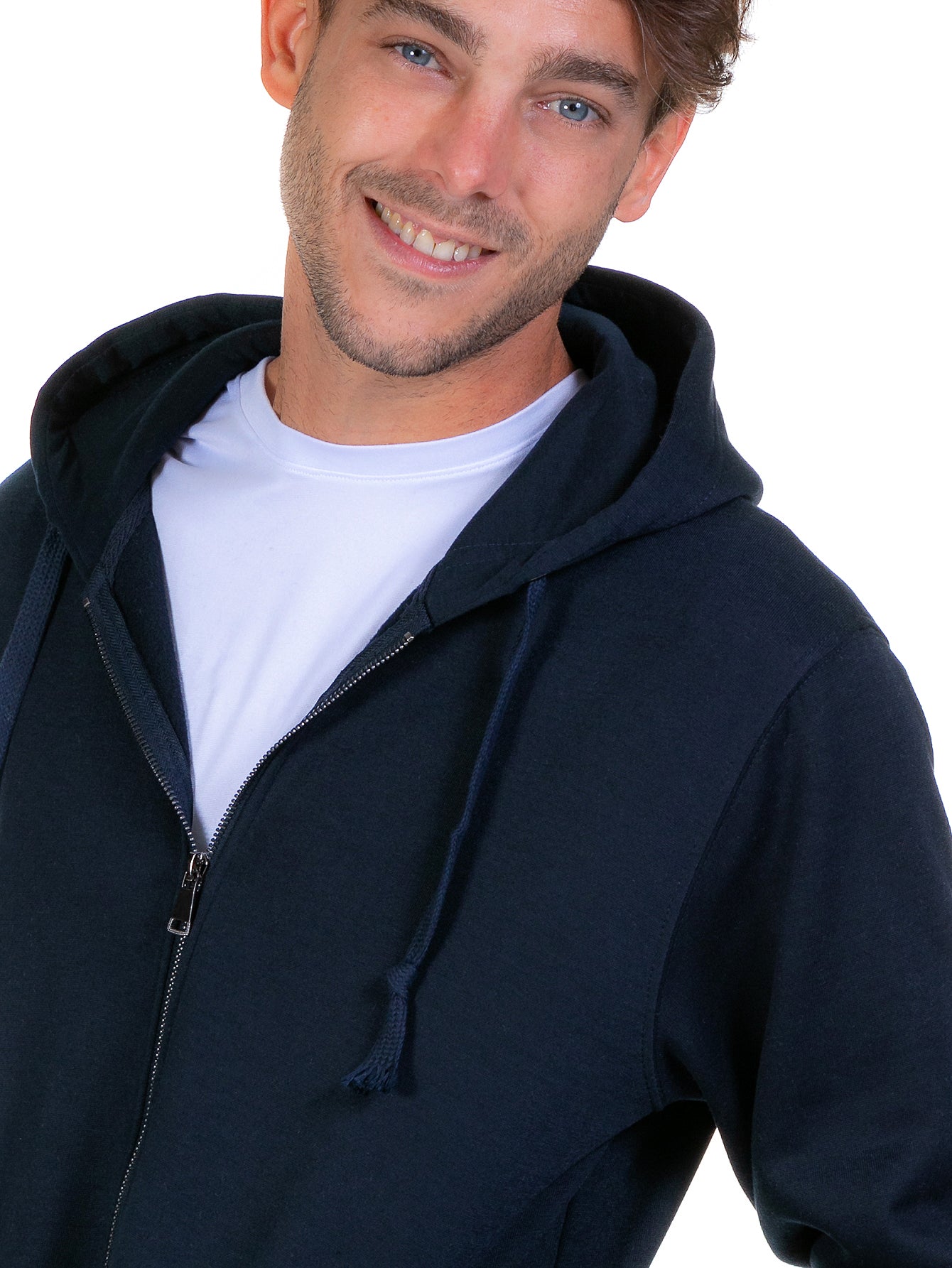 Sudadera Abierta Para Hombre Con Cierre Metálico