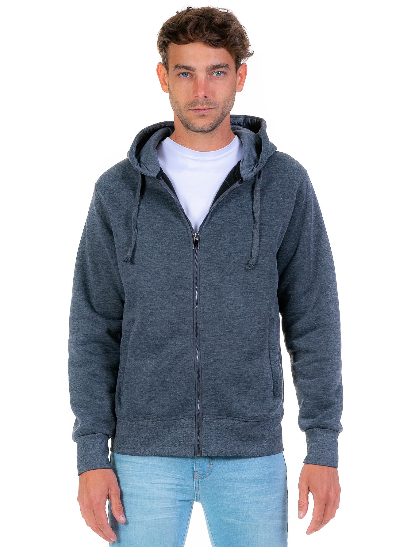 Sudadera Abierta Para Hombre Con Cierre Metálico