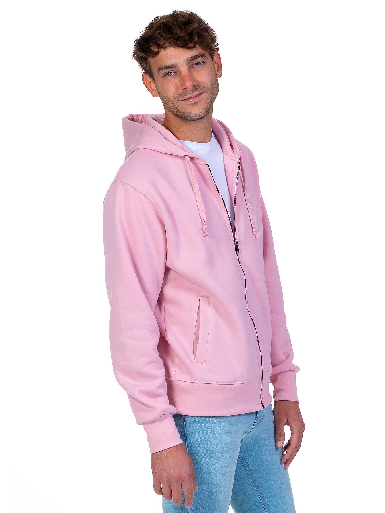 Sudadera Abierta Para Hombre Con Cierre Metálico