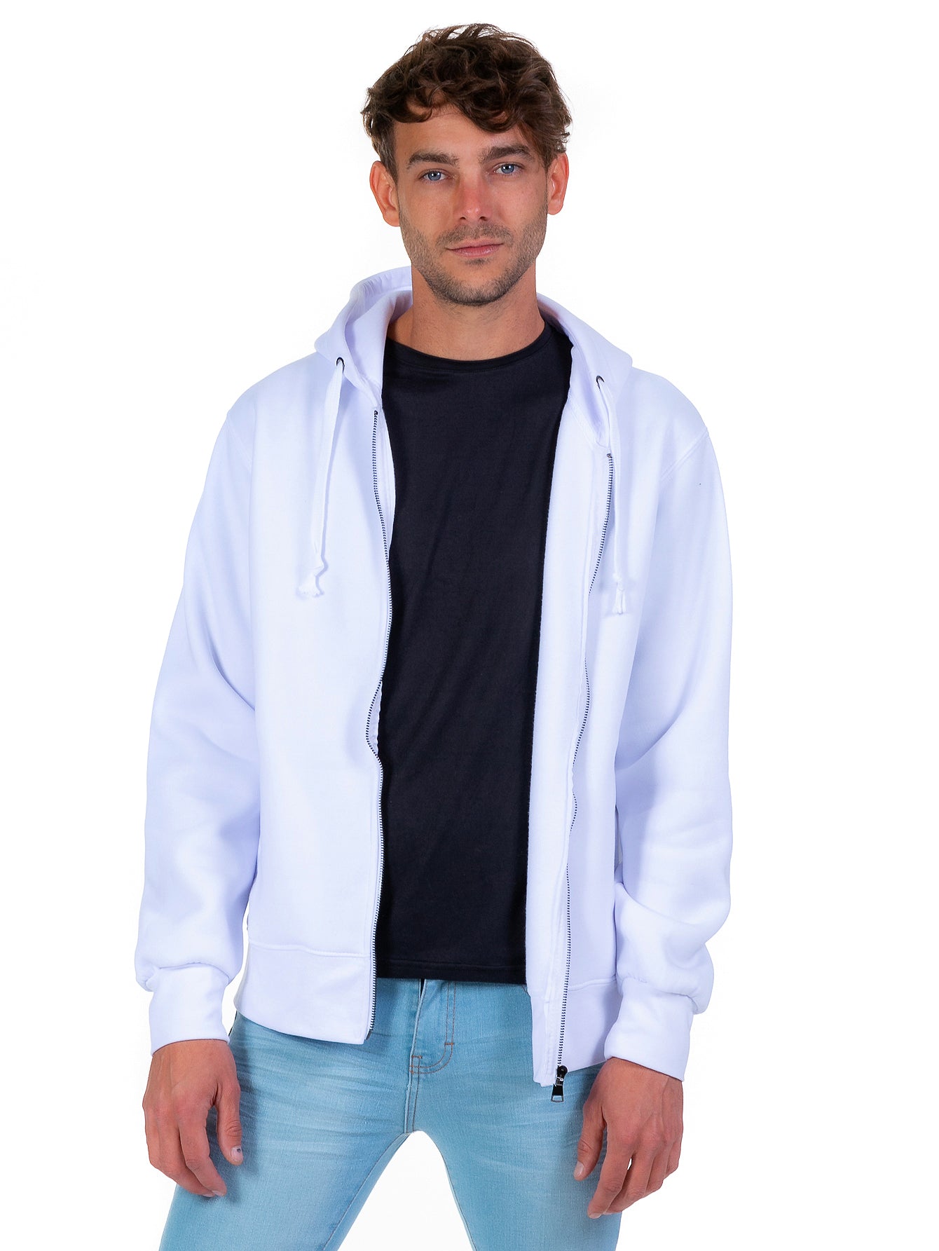 Sudadera Abierta Para Hombre Con Cierre Metálico