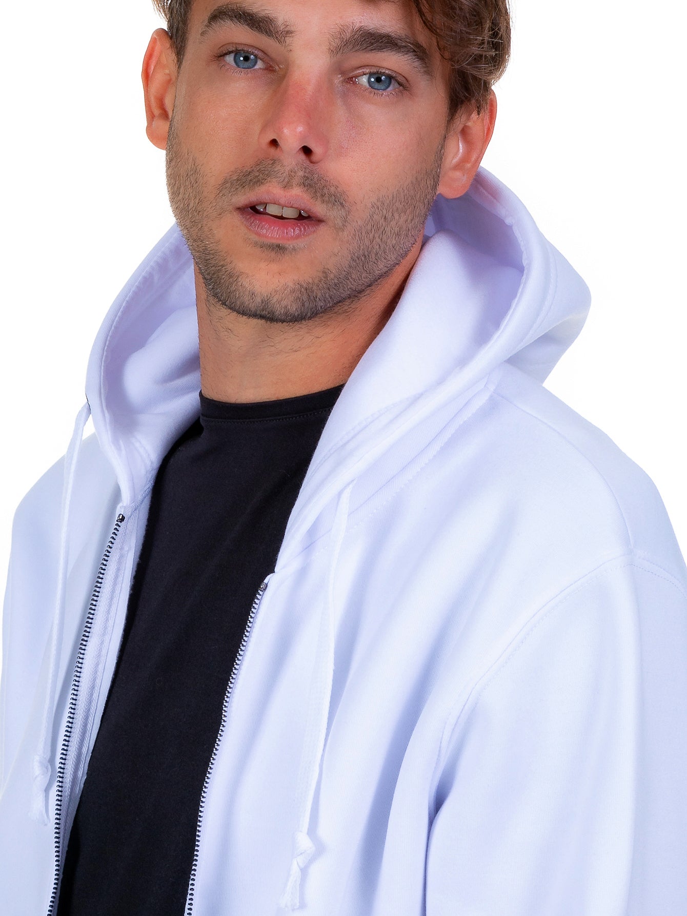 Sudadera Abierta Para Hombre Con Cierre Metálico