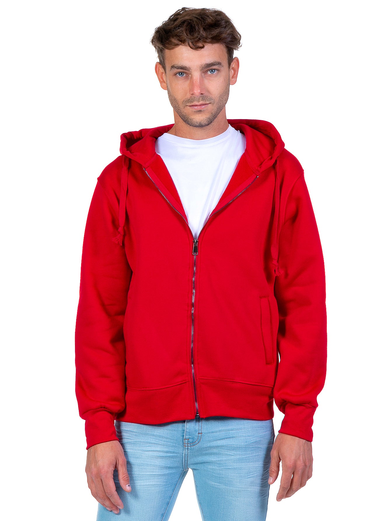 Sudadera Abierta Para Hombre Con Cierre Metálico