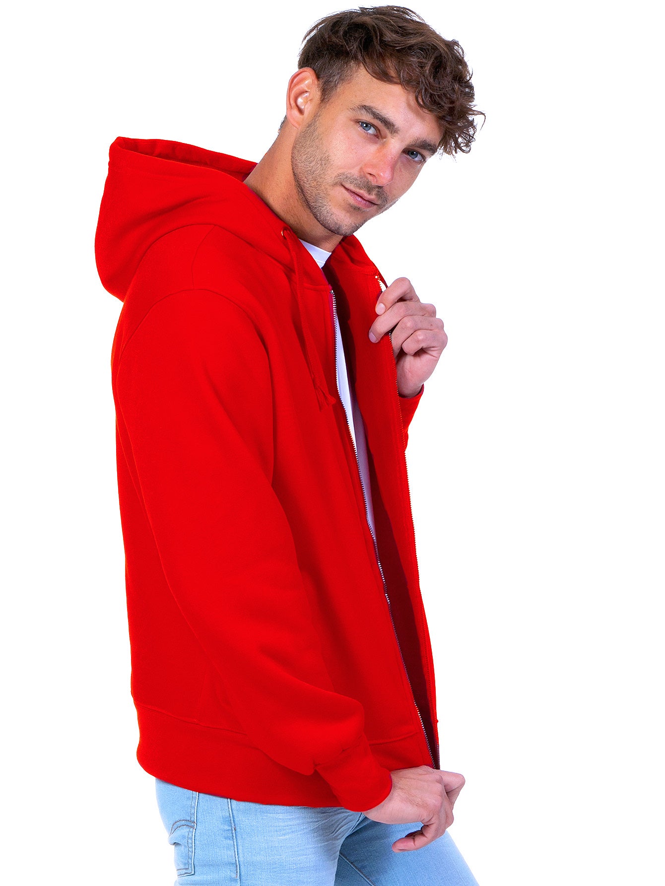 Sudadera Abierta Para Hombre Con Cierre Metálico