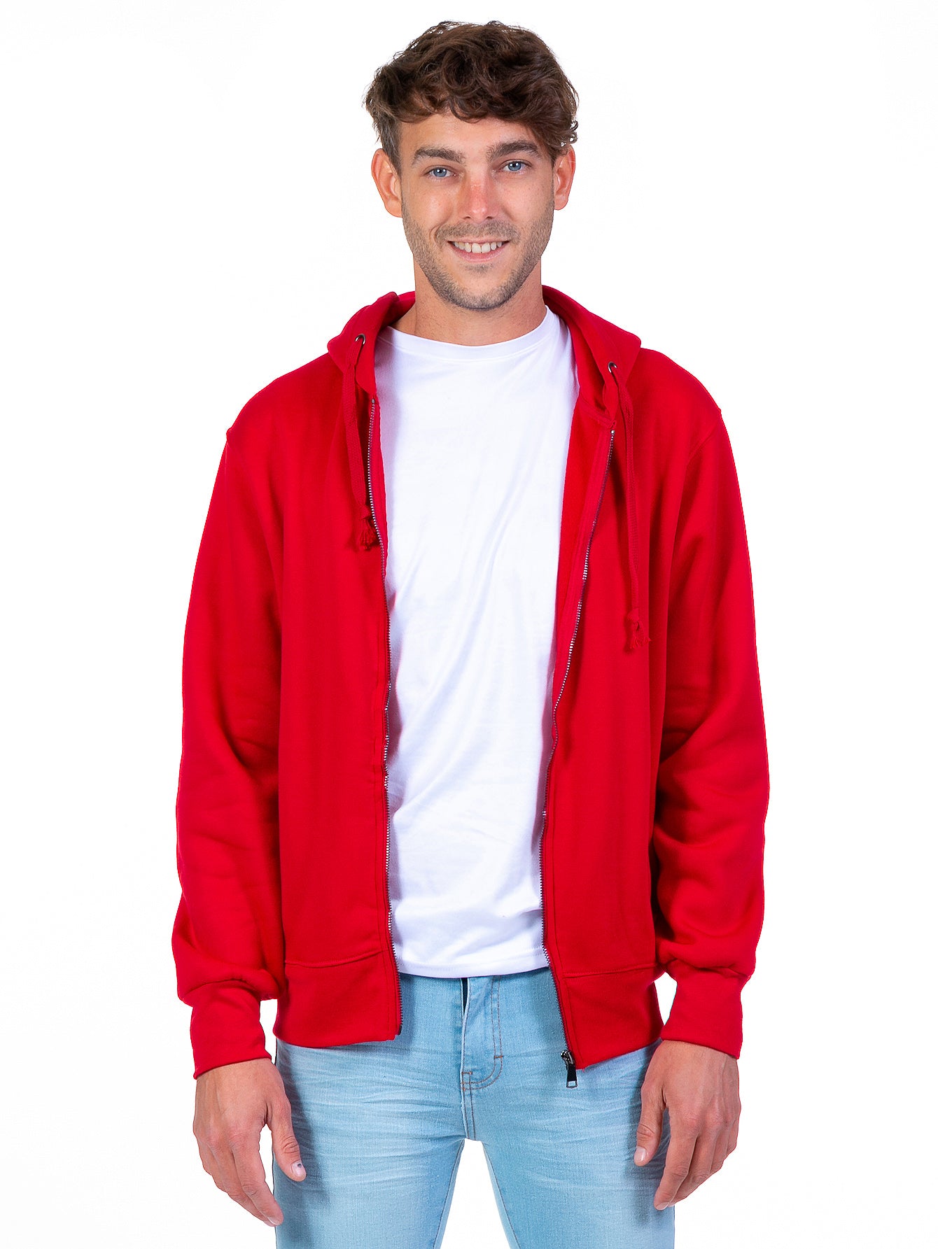 Sudadera Abierta Para Hombre Con Cierre Metálico