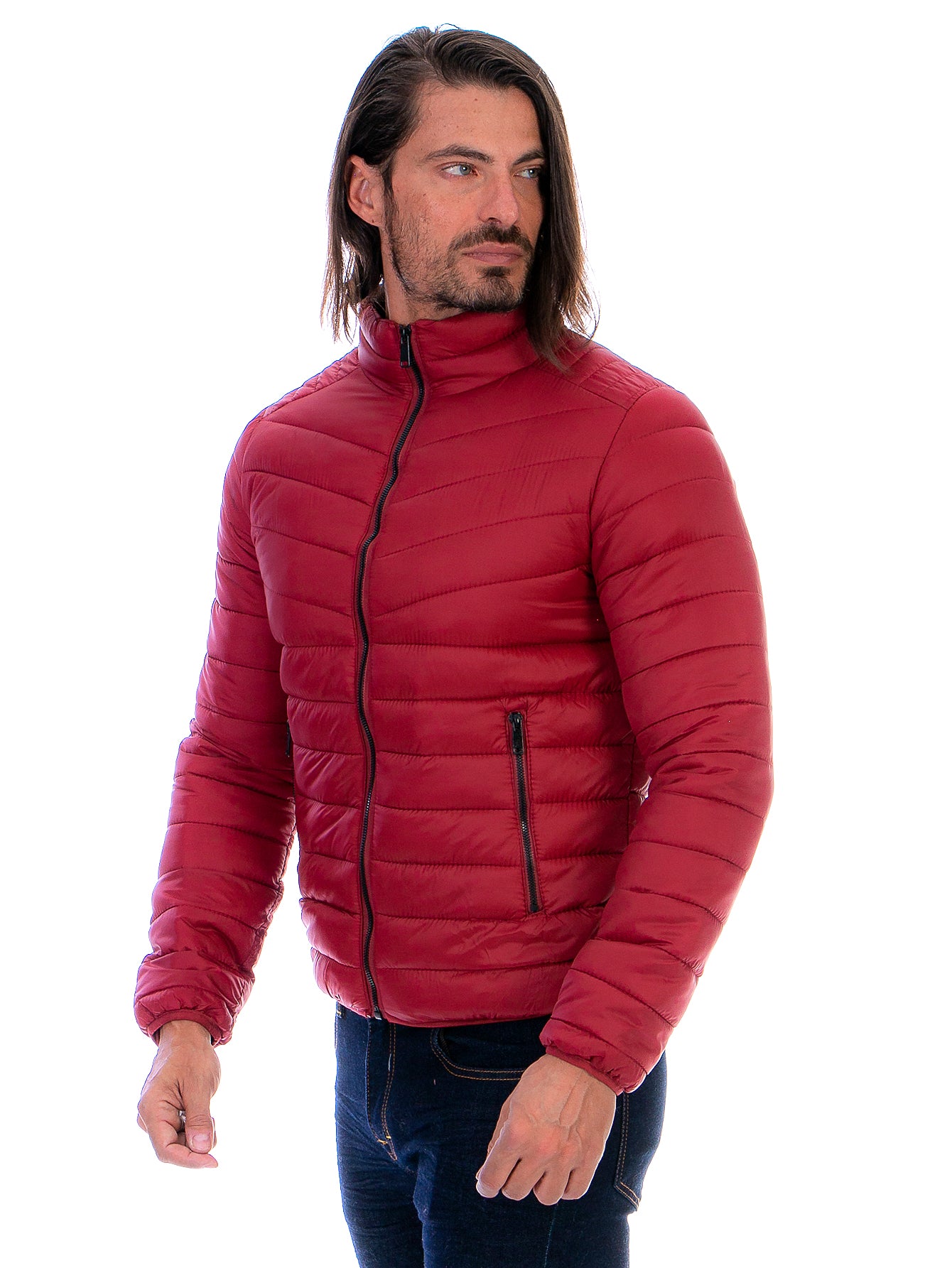 Chamarra Capitonada Para Hombre Con Forro De Peluche Fino