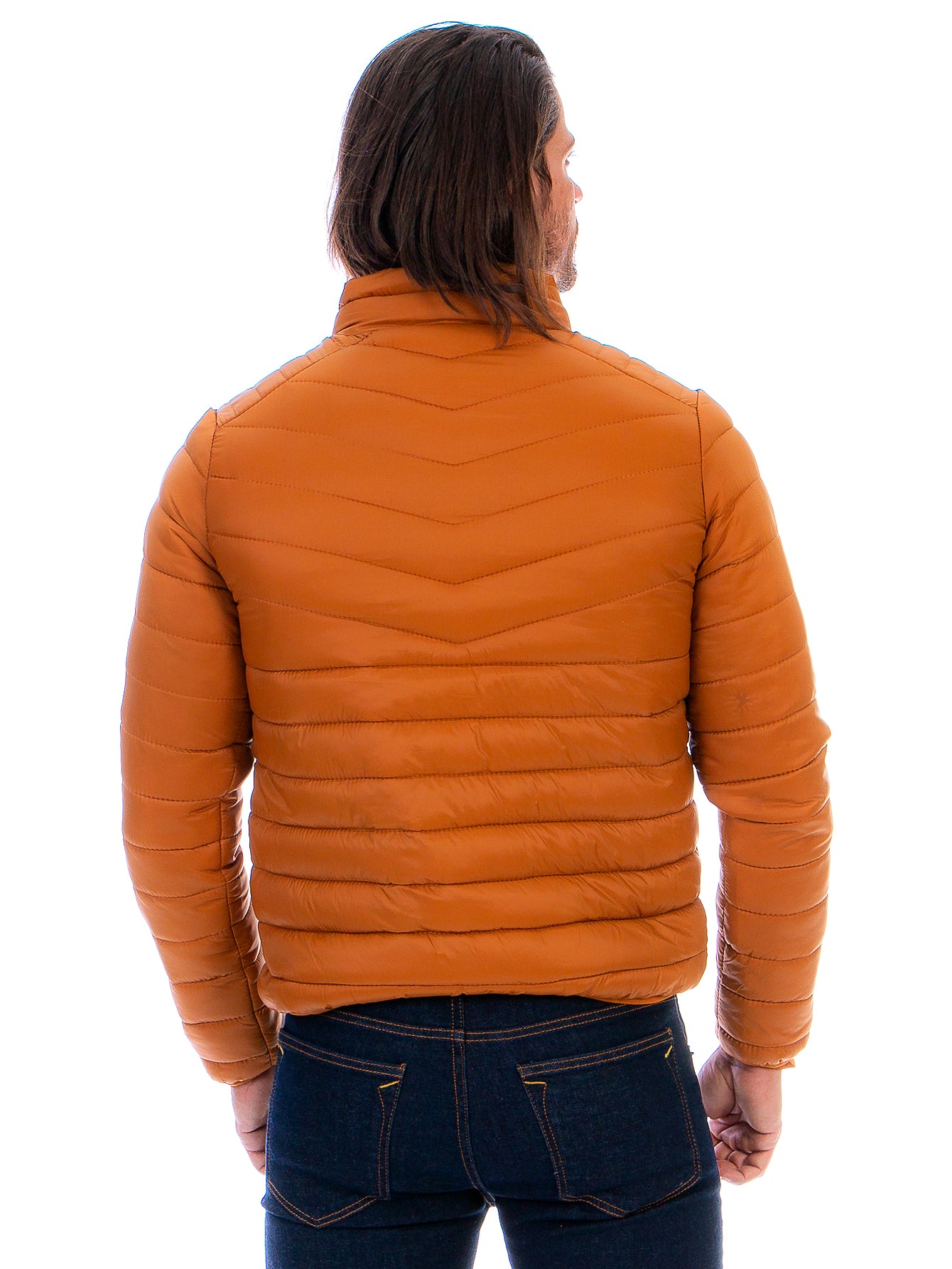 Chamarra Capitonada Para Hombre Con Forro De Peluche Fino