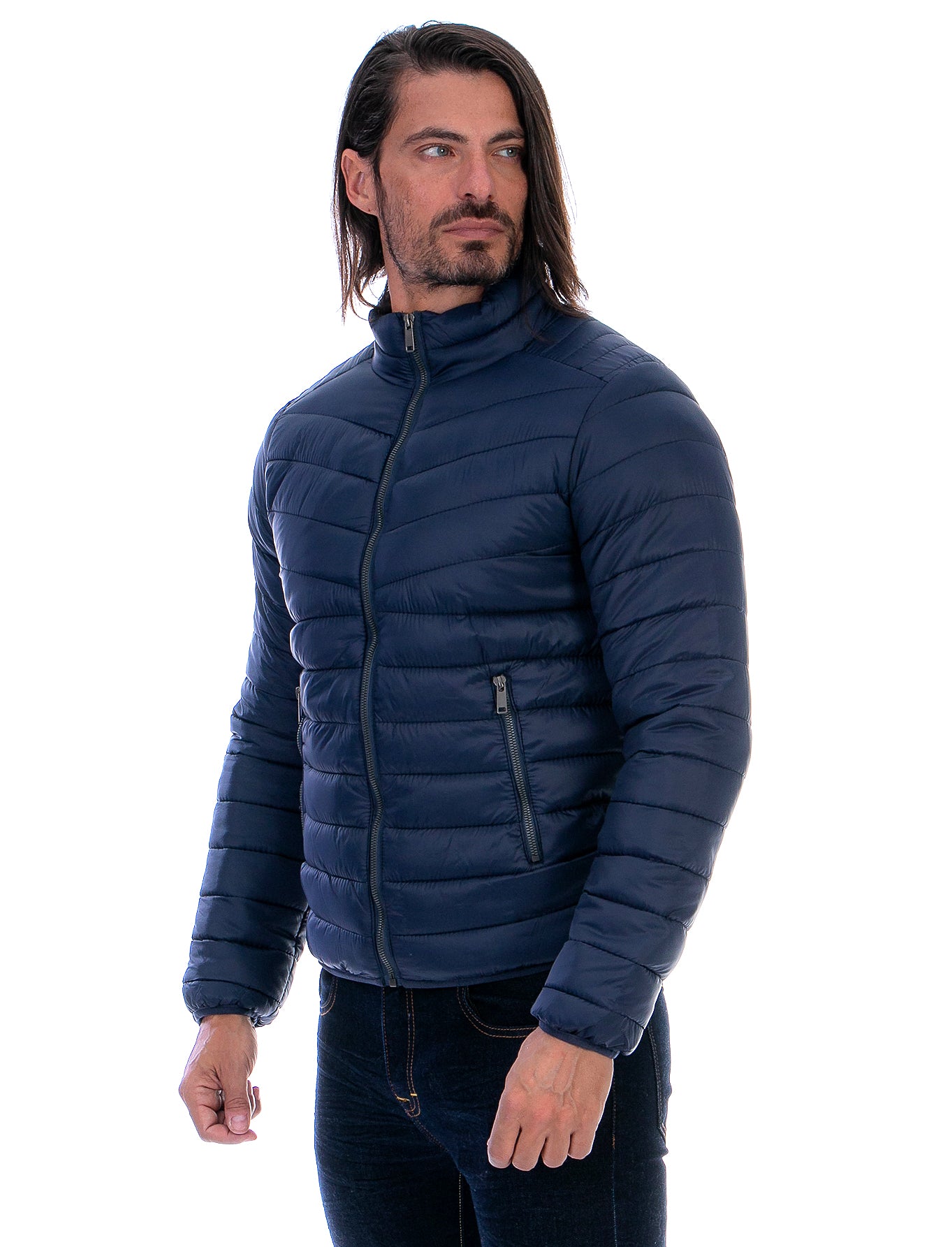 Chamarra Capitonada Para Hombre Con Forro De Peluche Fino