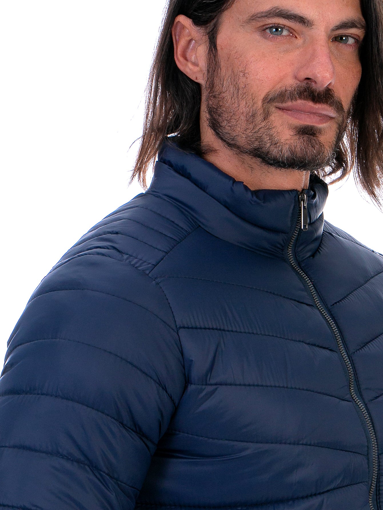 Chamarra Capitonada Para Hombre Con Forro De Peluche Fino