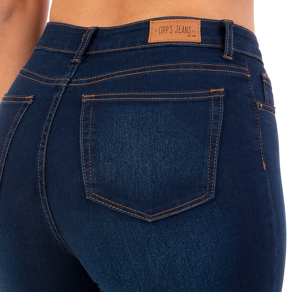 Pantalón Mezclilla Stretch Mujer Con Dobladillo