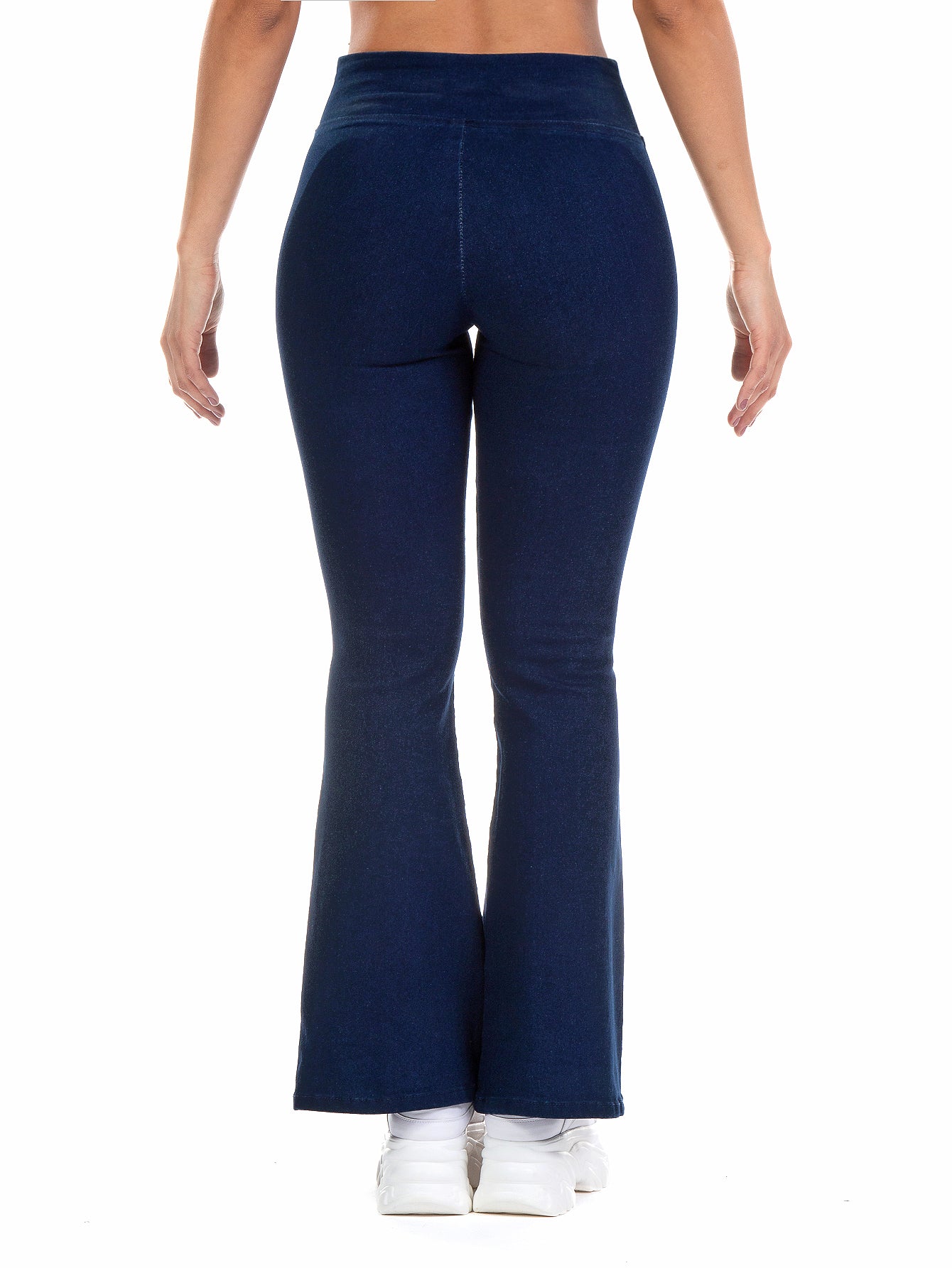 Jegging Jeans De Mezclilla Stretch Corte Campana