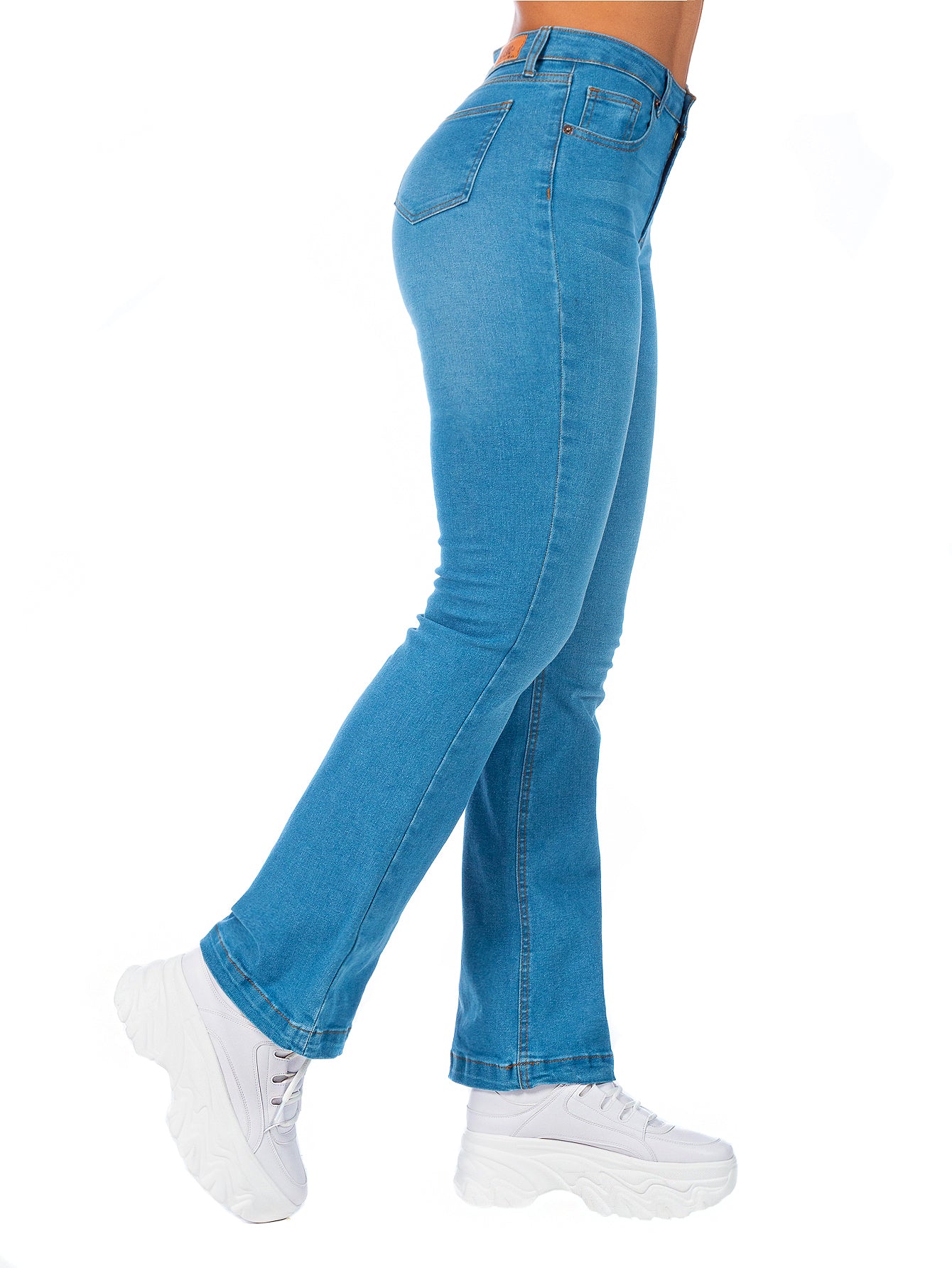 Pantalón Mezclilla Stretch Mujer Corte Campana