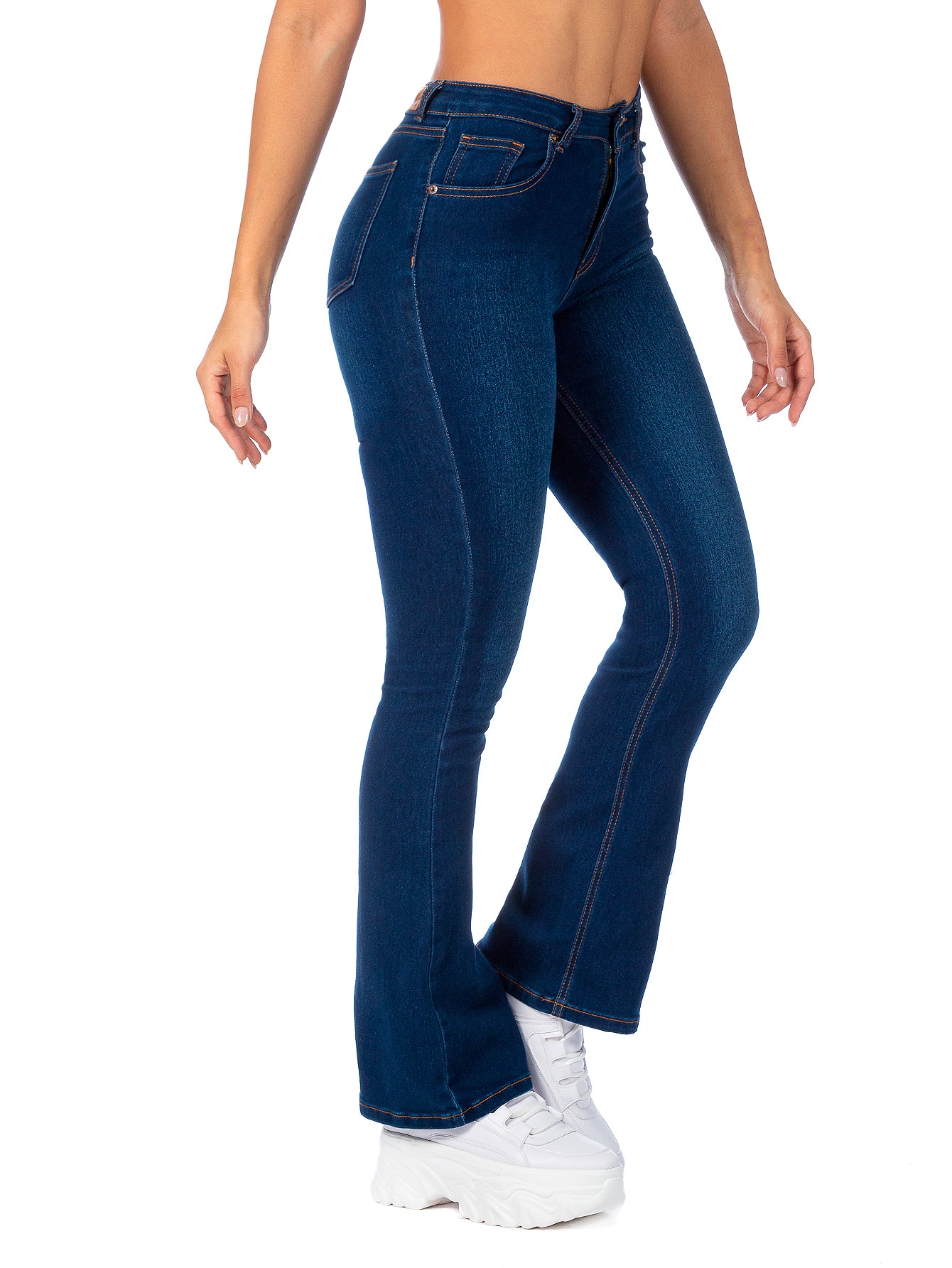 Pantalón Mezclilla Stretch Mujer Corte Campana