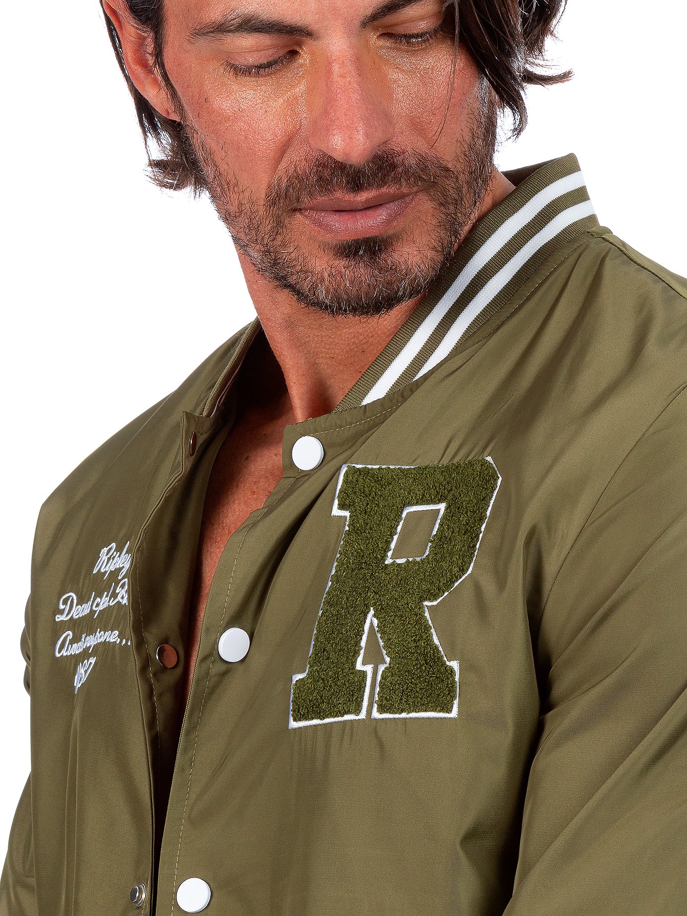 Chamarra Universitaria Para Hombre Con Bolsillos