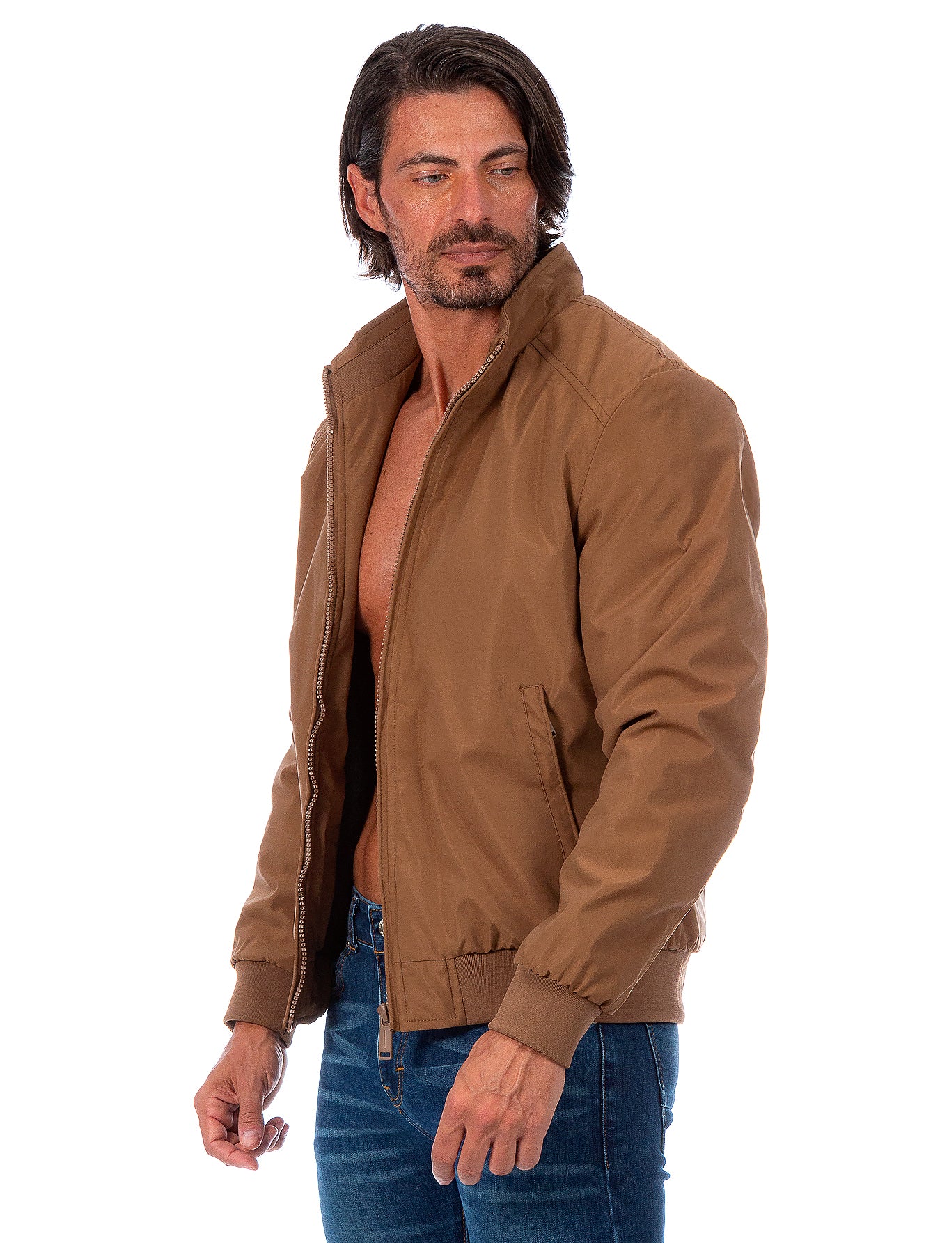 Chamarra Hombre Impermeable Forro De Peluche Con Bolsillos