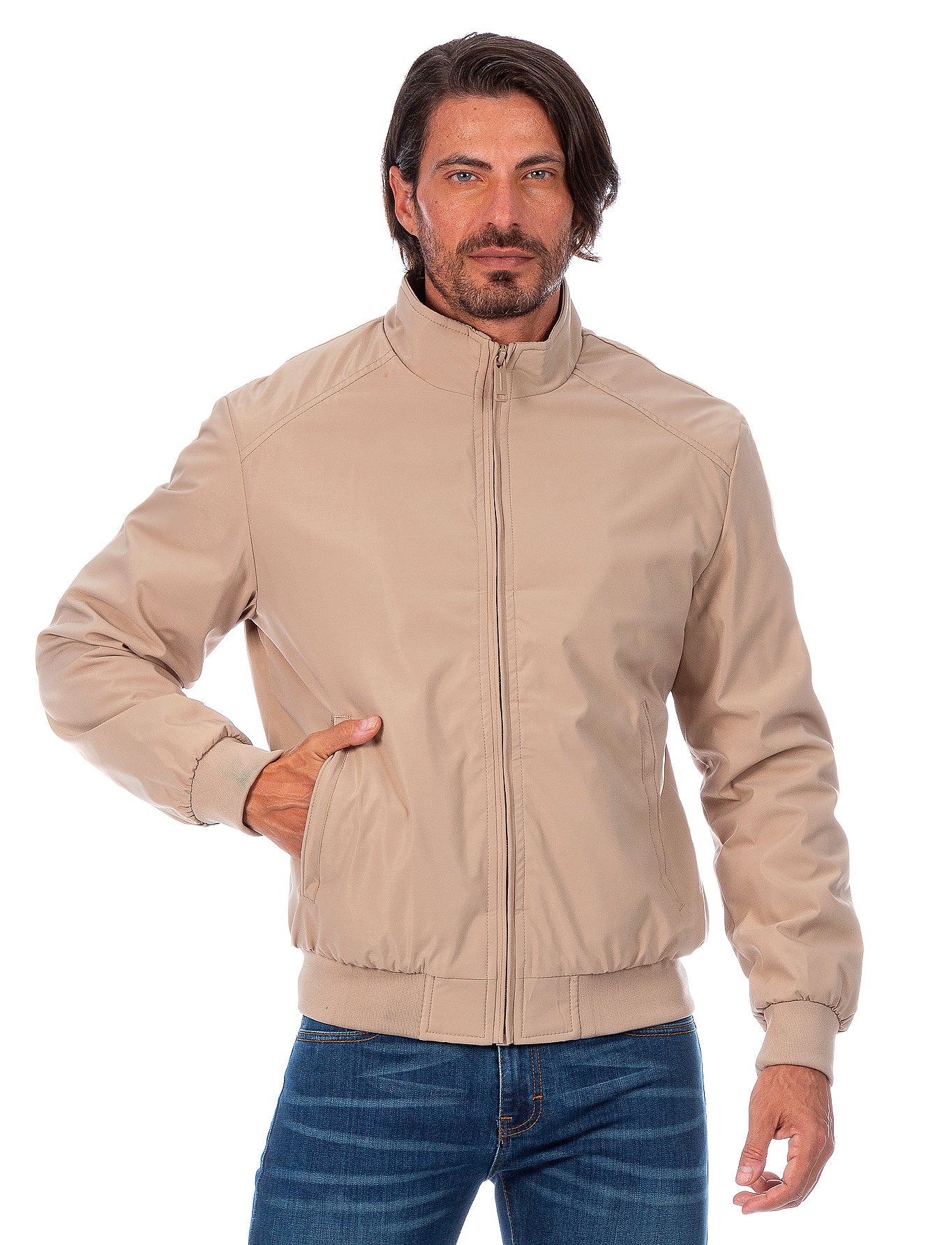 Chamarra Hombre Impermeable Forro De Peluche Con Bolsillos