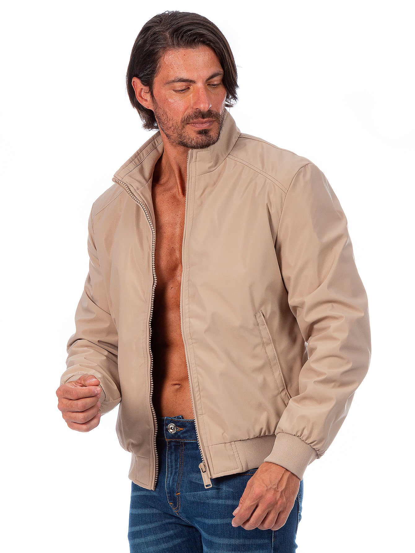 Chamarra Hombre Impermeable Forro De Peluche Con Bolsillos